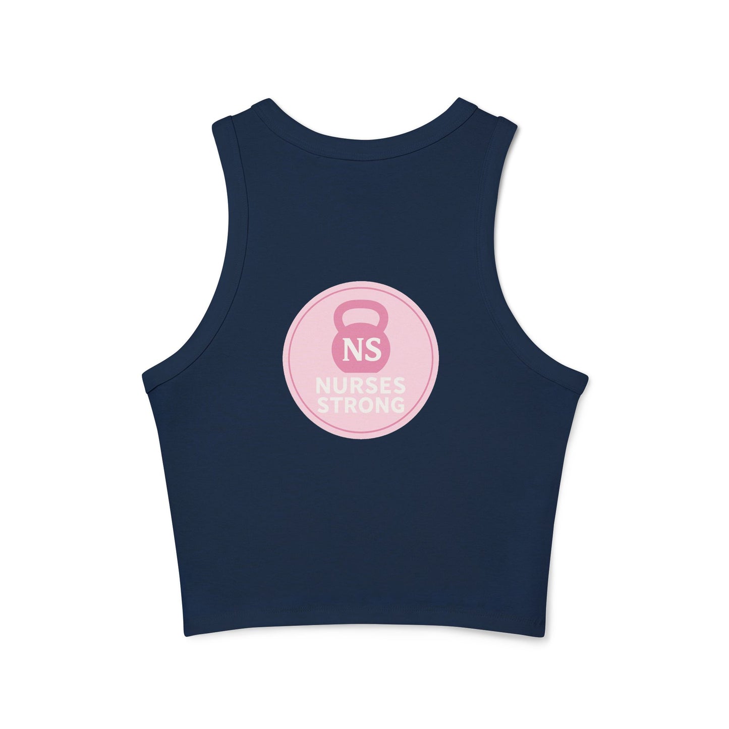 Nurses Strong Racer Tank Top, Women's Workout Tank, Fitness Apparel, Cute Gym Top, Gift for Nurses, Summer Activewear