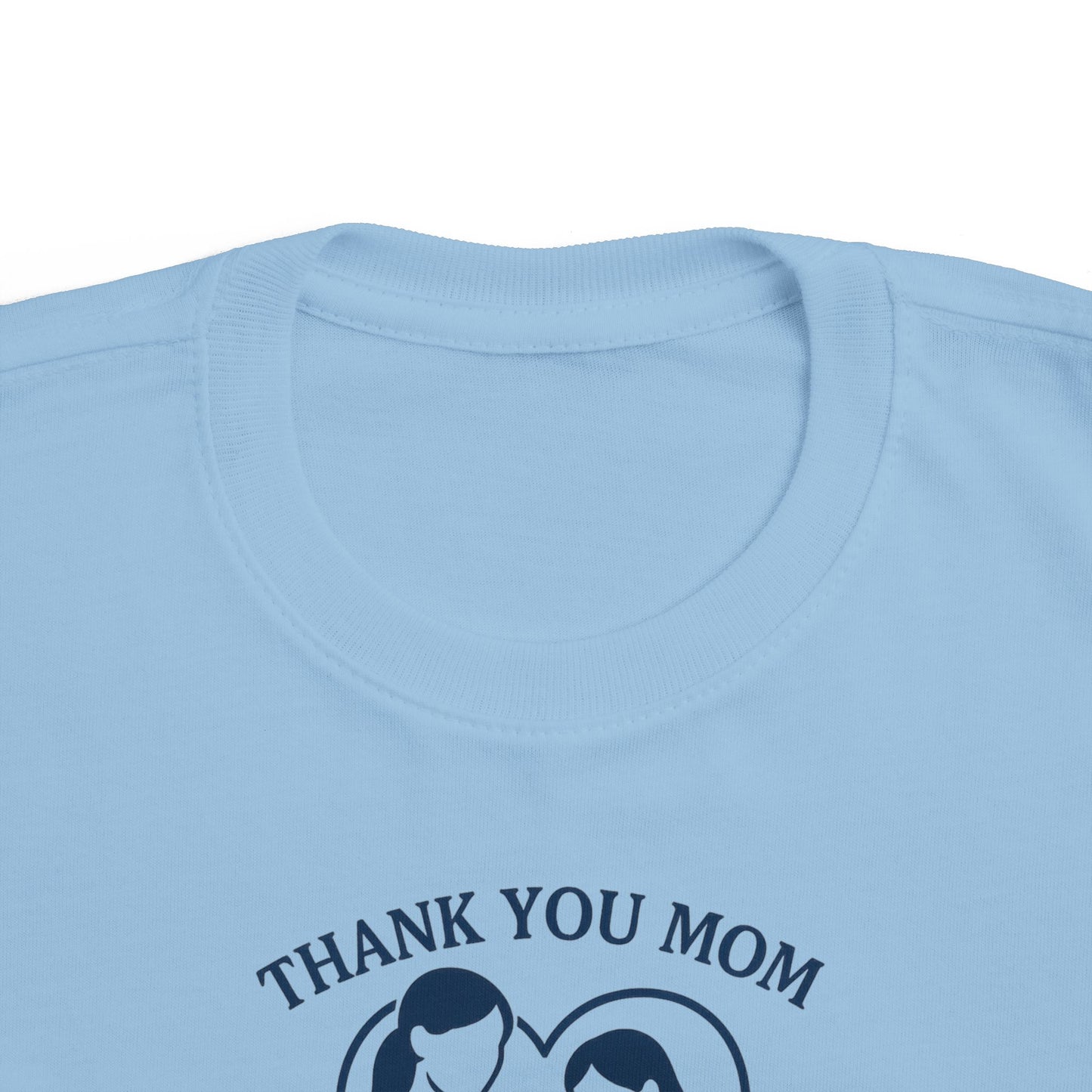 Toddler's Thank You Mom Tee, Cute Toddler Shirt, Kids' Gift for Mother's Day, Birthday Party Outfit, Comfy Jersey T-Shirt