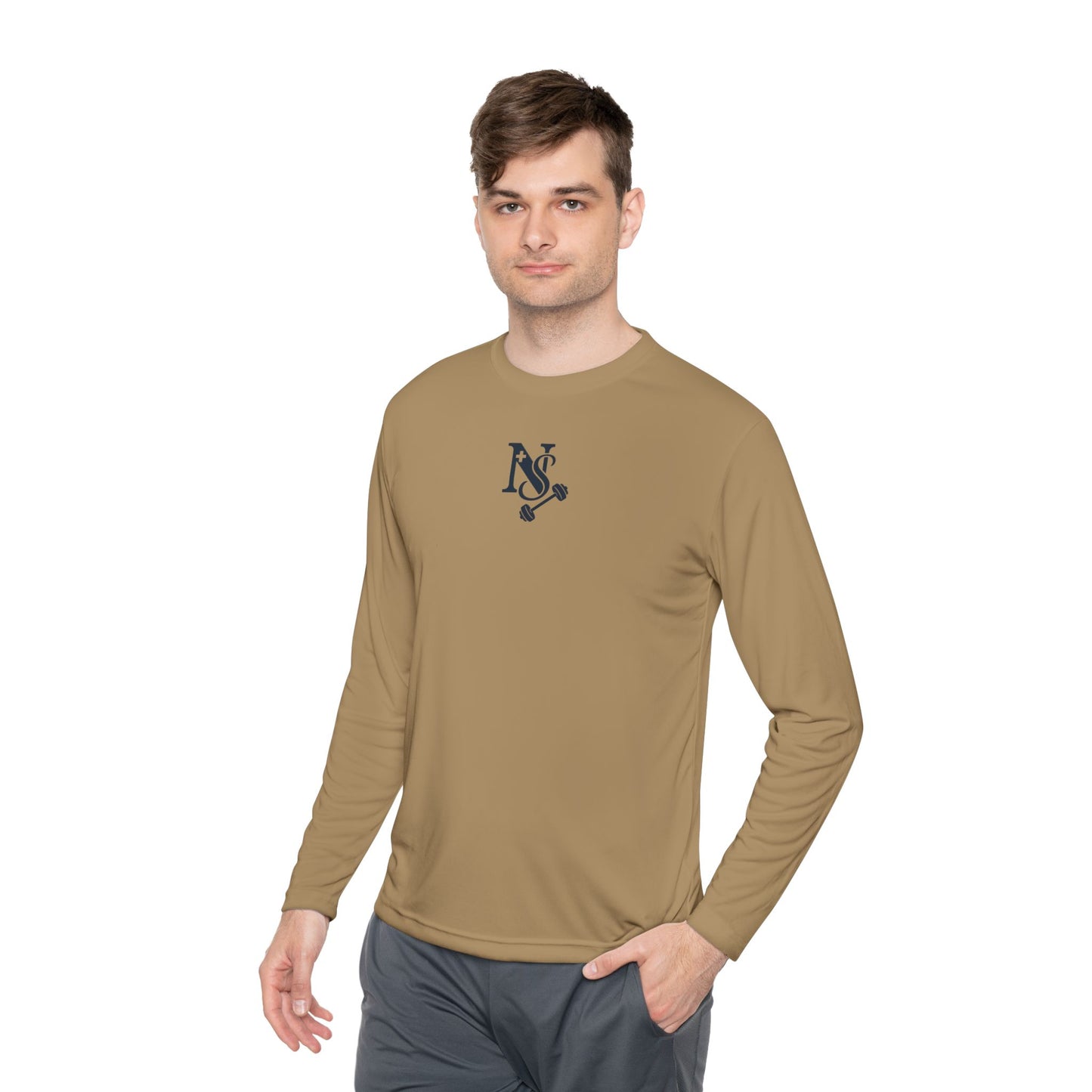 DB Cross Fitness Long Sleeve Tee, Gym Shirt, Workout Apparel, Weightlifting Top, Casual Sportswear, Active Lifestyle Clothing