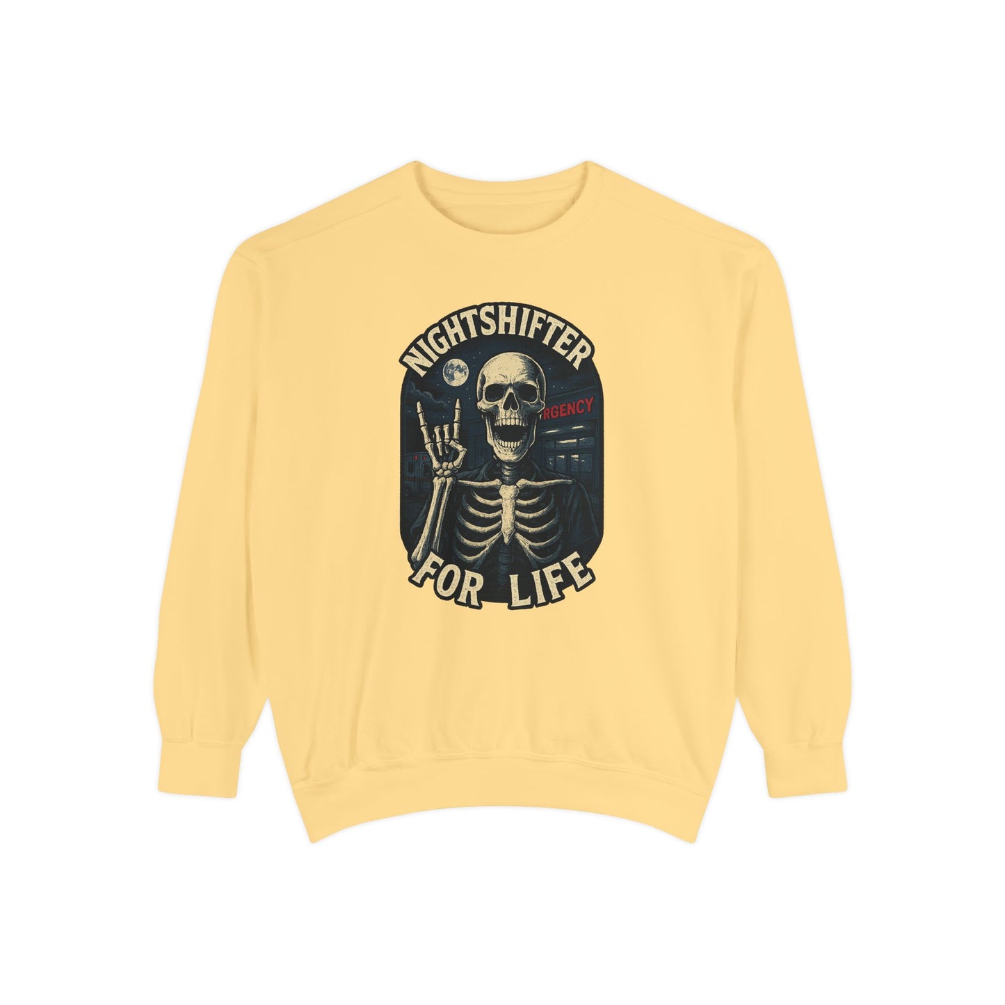 Nightshifter for Life, Unisex Sweatshirt Nurses Strong, Cozy Gift for Healthcare Workers, Casual Wear, Fall Fashion