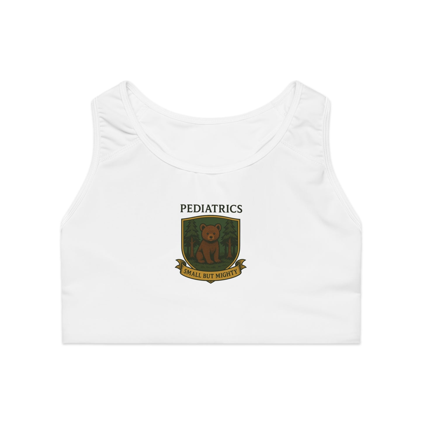 Pediatrics Sports Bra, Empowering Nursing Apparel, Gift for Healthcare Workers, Motivational Activewear, Fitness Gear for Nurses