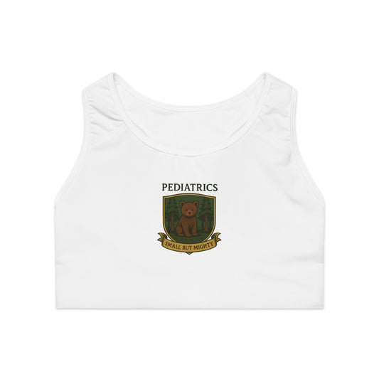 Pediatrics Sports Bra, Empowering Nursing Apparel, Gift for Healthcare Workers, Motivational Activewear, Fitness Gear for Nurses