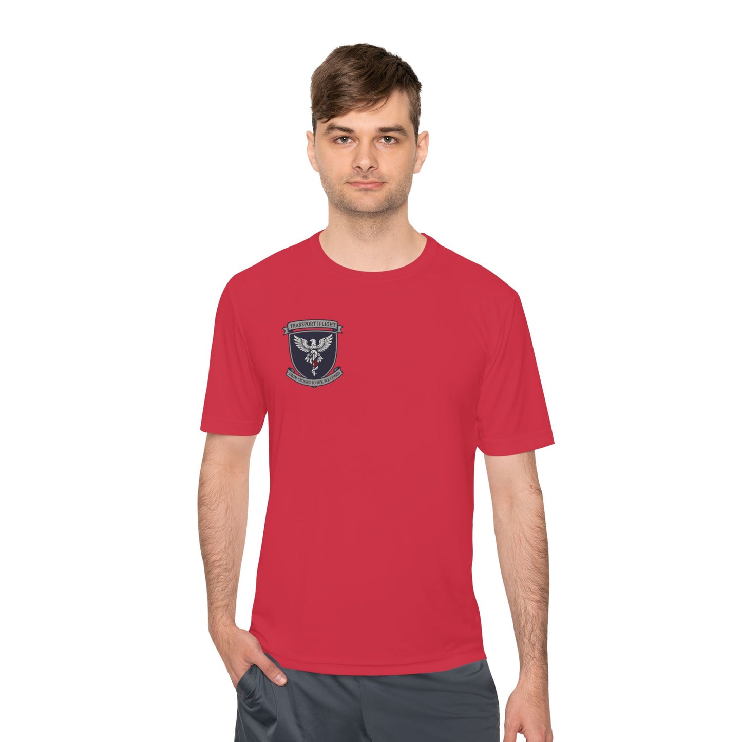 Transport/Flight Moisture Wicking Tee - Comfortable Athletic Shirt, Fitness Wear, Active Lifestyle, Sports Apparel, Workout Top