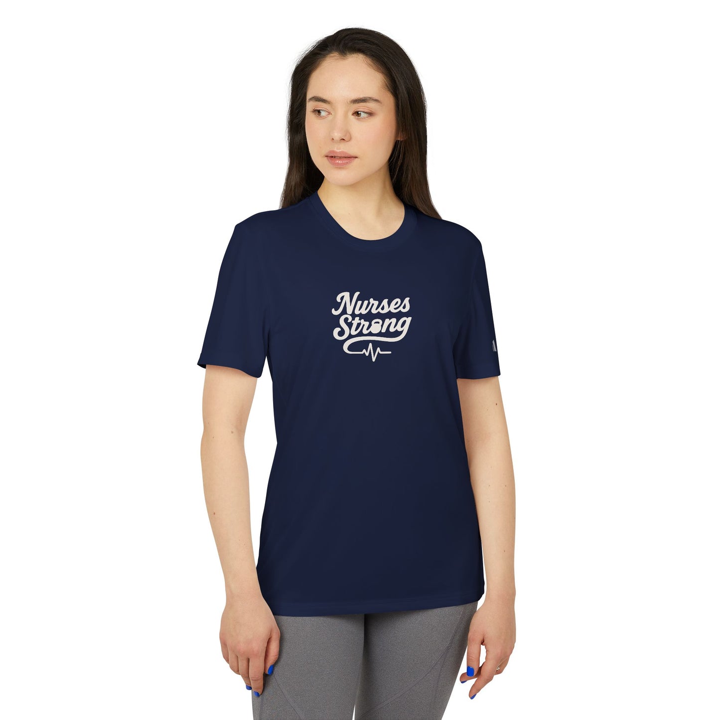 Adidas Sport T-shirt - Nurses Strong Tee, Fitness Shirt, Athletic Wear, Gift for Nurses, Sports Apparel for Healthcare