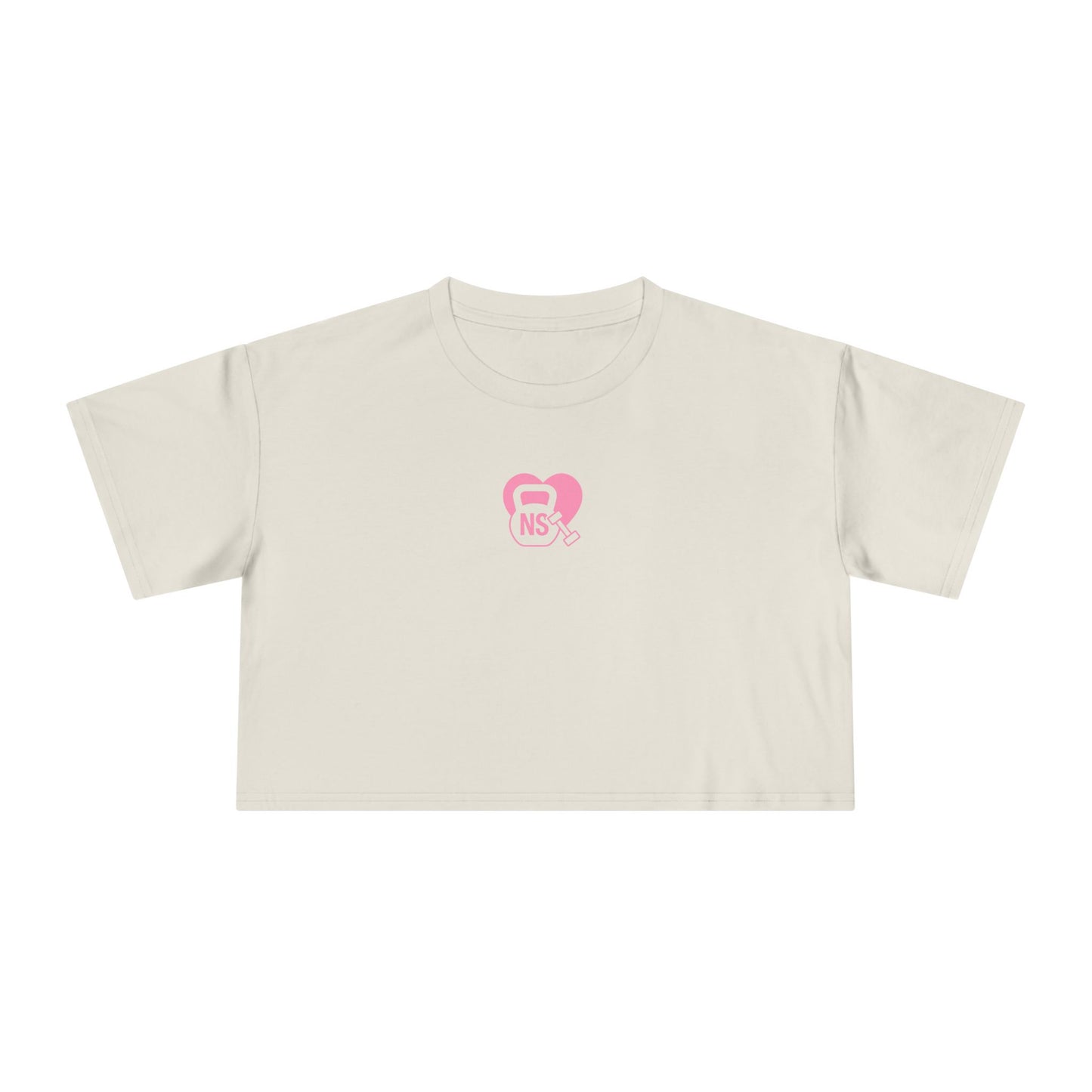 Cute Women's Crop Tee with KB/DB Heart Design, Trendy Summer Top, Casual Wear, Gift for Her, Stylish Festival Shirt, Everyday Fashion