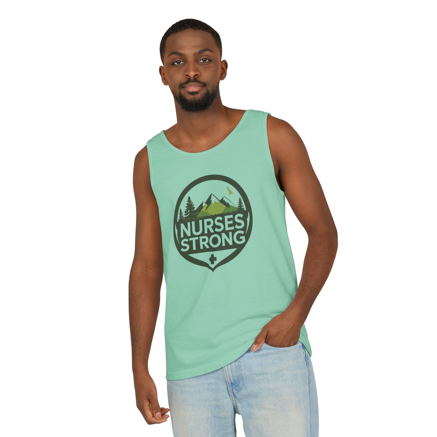 Nurses Strong Tank Top, Inspirational Relaxed Fit Sleeveless Shirt, Gifts for Healthcare Workers, Summer Casual Wear, Appreciation Gift