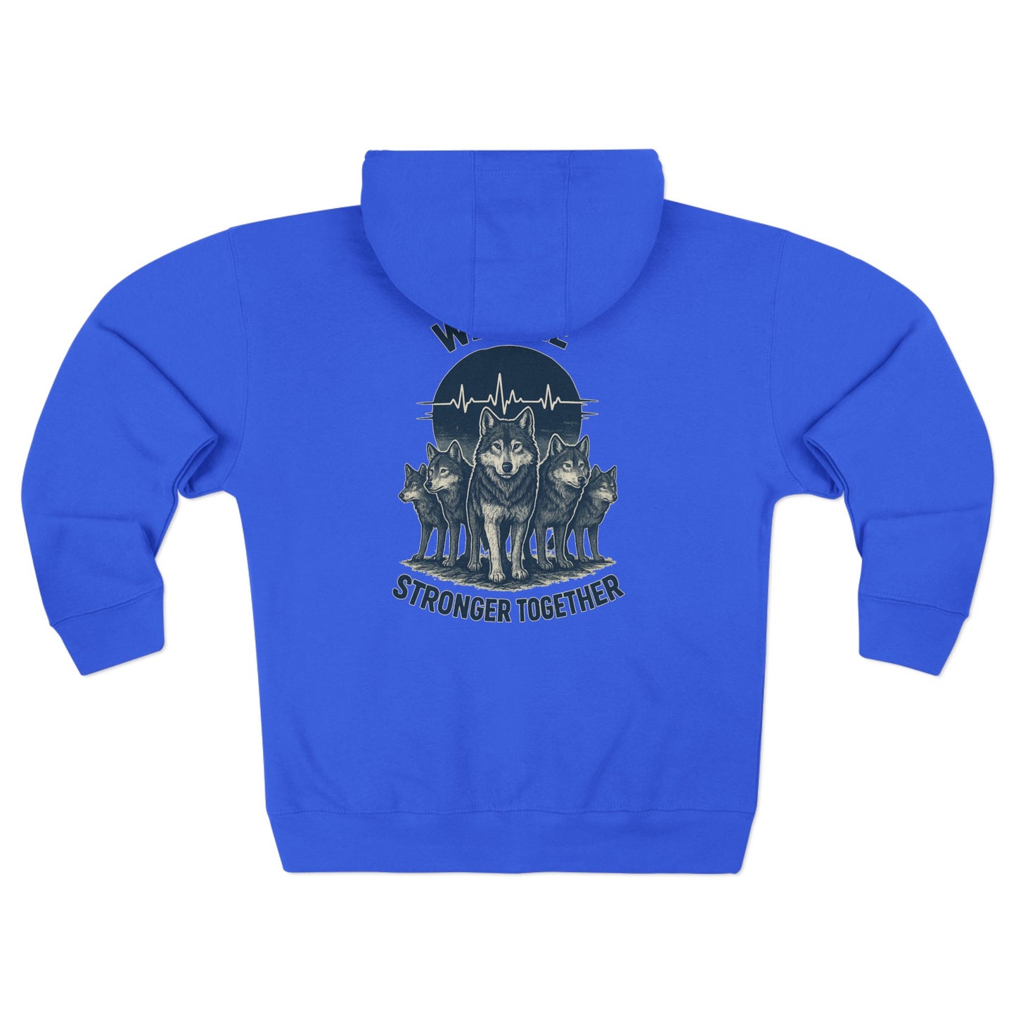 Wolf Pack Stronger Together Unisex Zip Hoodie, Cozy Outfit,