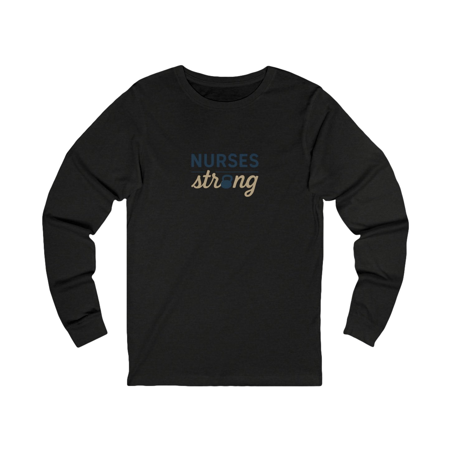 Blue Tan NSLong Sleeve Tee, Unisex Jersey Tee for Nurses