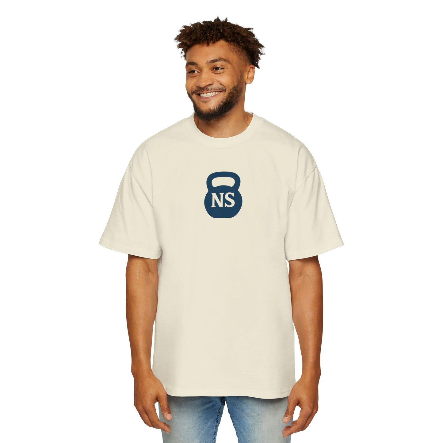 Back the Blue Men's Heavy Oversized Tee, Casual Streetwear Tee
