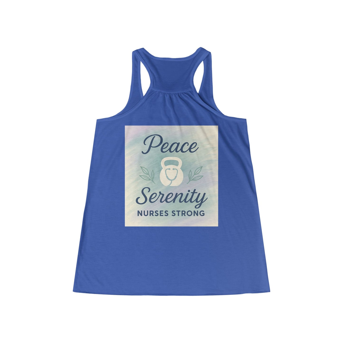 Peace & Serenity Racerback Tank, Inspirational Workout Shirt for Nurses, Gift for Healthcare Workers, Motivational Exercise Top