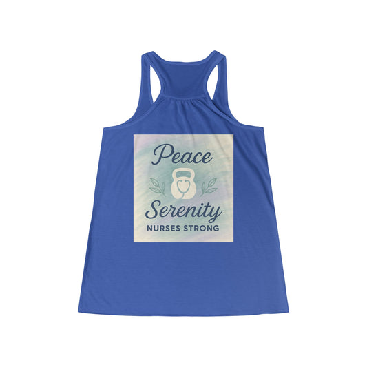 Peace & Serenity Racerback Tank, Inspirational Workout Shirt for Nurses, Gift for Healthcare Workers, Motivational Exercise Top