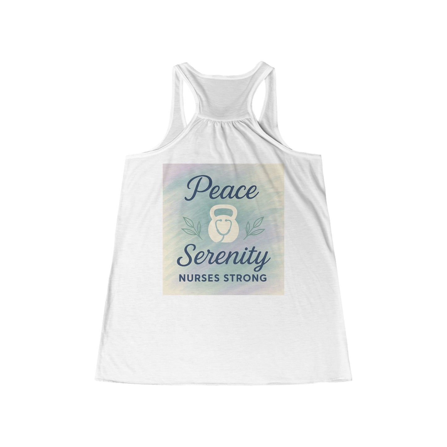 Peace & Serenity Racerback Tank, Inspirational Workout Shirt for Nurses, Gift for Healthcare Workers, Motivational Exercise Top