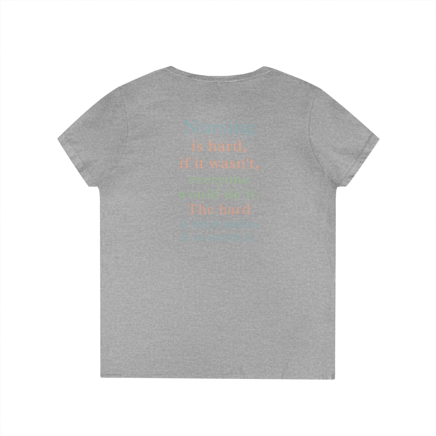Nursing is Hard V-Neck T-Shirt, Gifts for Nurses, Relaxed Fit