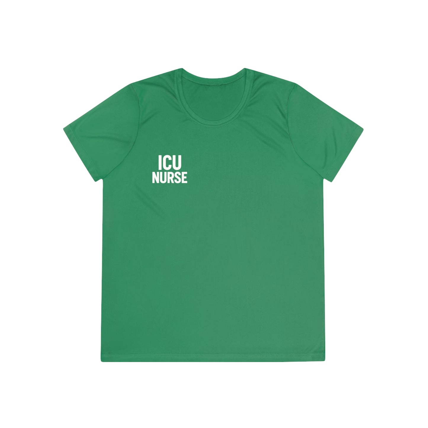 ICU Nurse Ladies Competitor Tee, Soft Fitness Shirt, Casual Nurse Top, Workout Tee for Healthcare Workers, Gift for Nurses