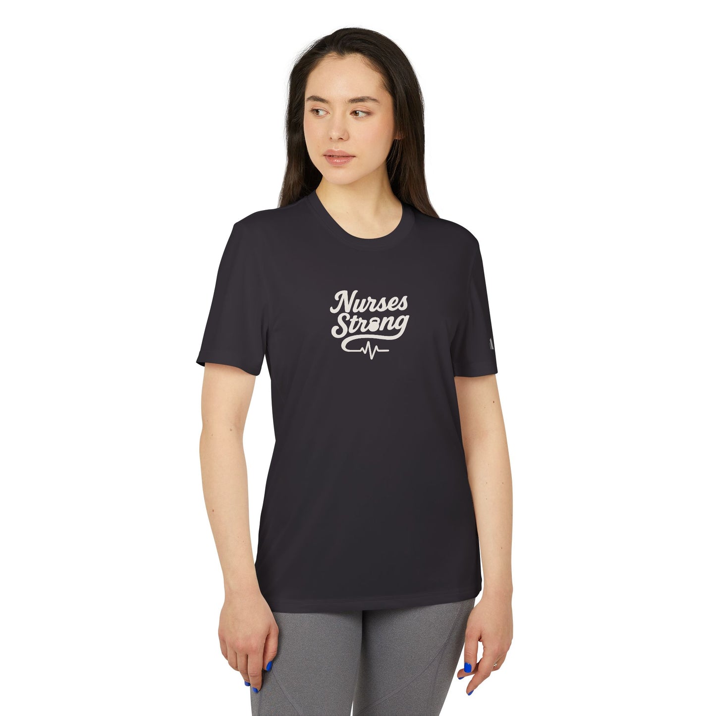 Adidas Sport T-shirt - Nurses Strong Tee, Fitness Shirt, Athletic Wear, Gift for Nurses, Sports Apparel for Healthcare