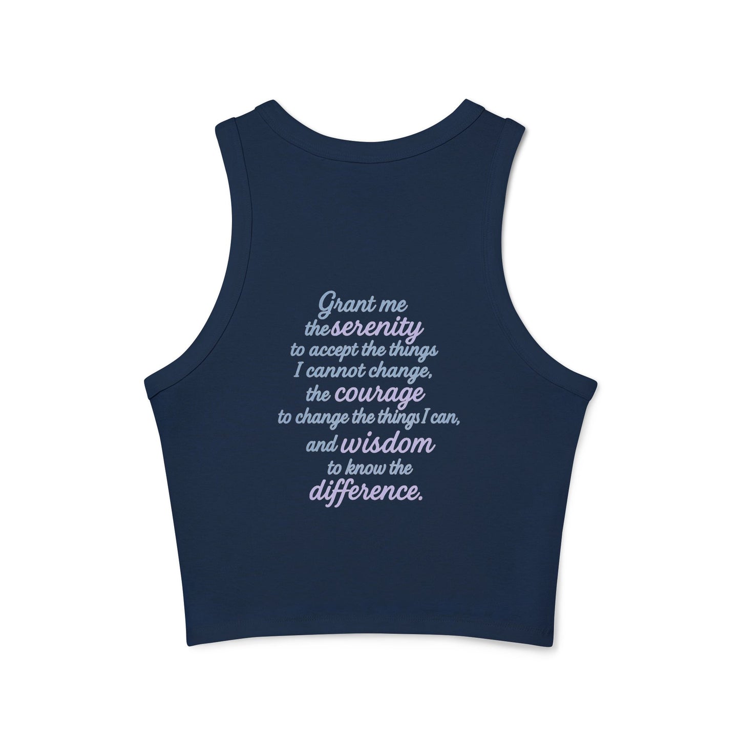 Empowering Infinity Women's Racer Tank Top with  | Yoga Top, Summer Wear, Casual Outfit, Gift for Her, Fitness Apparel