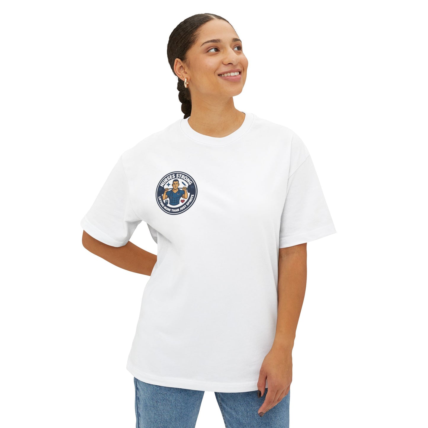 Nurses Strong Oversized Tee, Unisex Graphic Tee, Gift for Healthcare Workers, Comfortable Casual Wear, Medical Appreciation Shirt