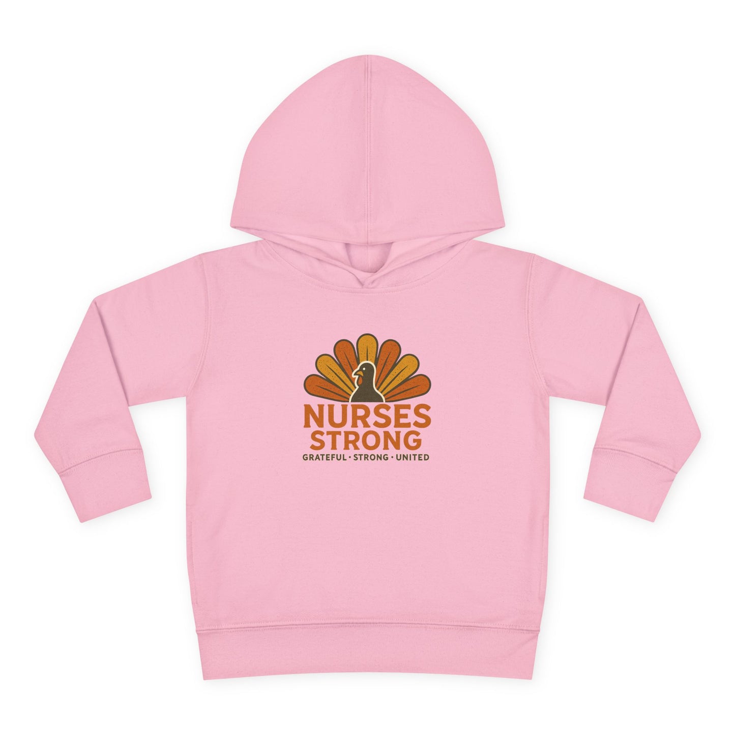 Nurses Strong Toddler Hoodie, Cute Kids Sweatshirt, Thanksgiving Gift, Toddler Fleece Pullover, Support Nurses, Adorable Kids Apparel