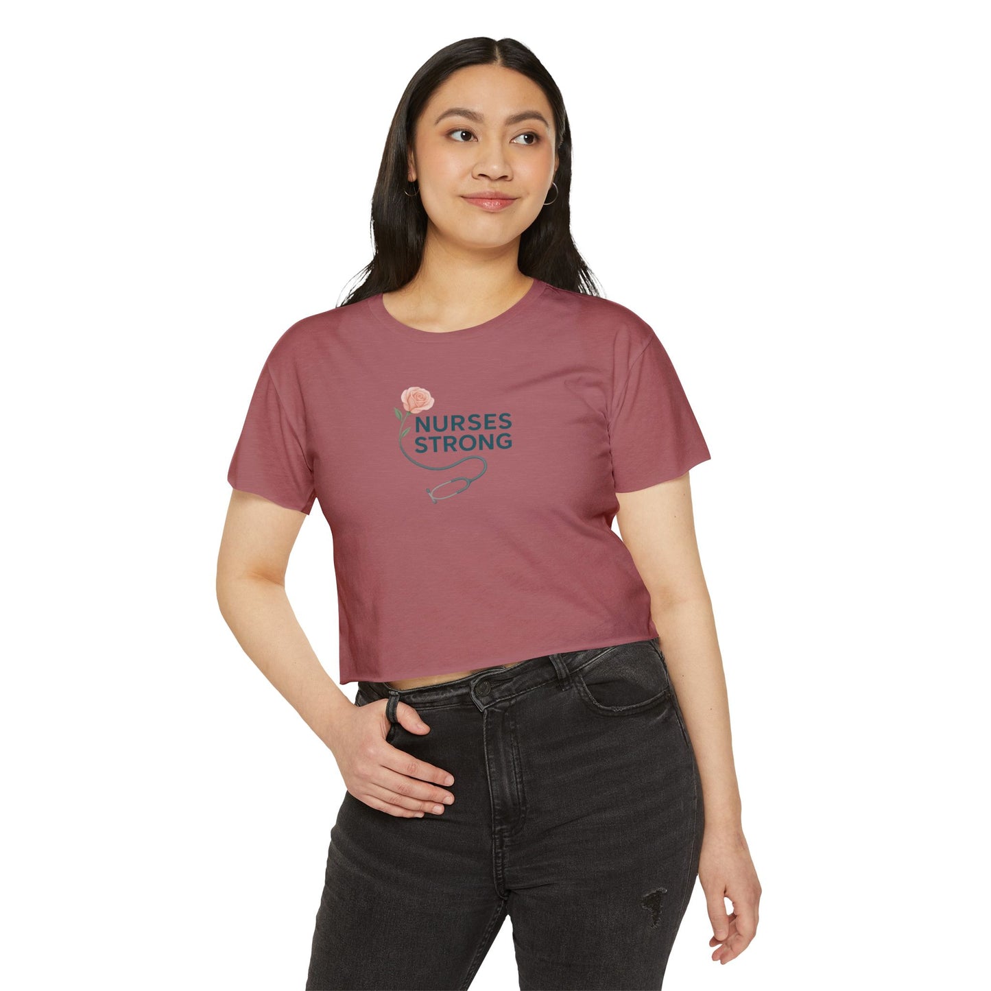 Flower/stethoscope  Festival Crop Top | Gift for Nurses,