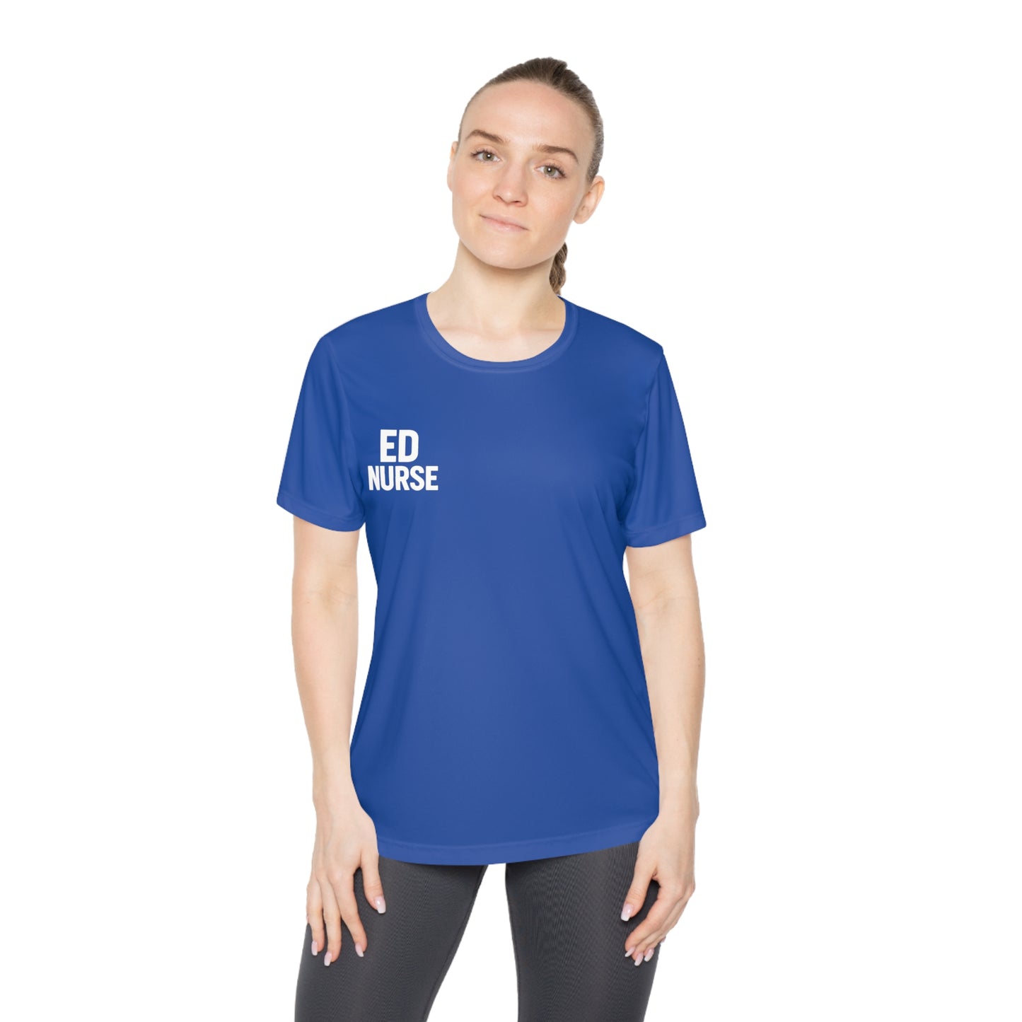 ED Nurse Ladies Athletic Tee - Fitness Shirt for Women, Workout Top, Gym Apparel, Sports T-shirt, Running Top
