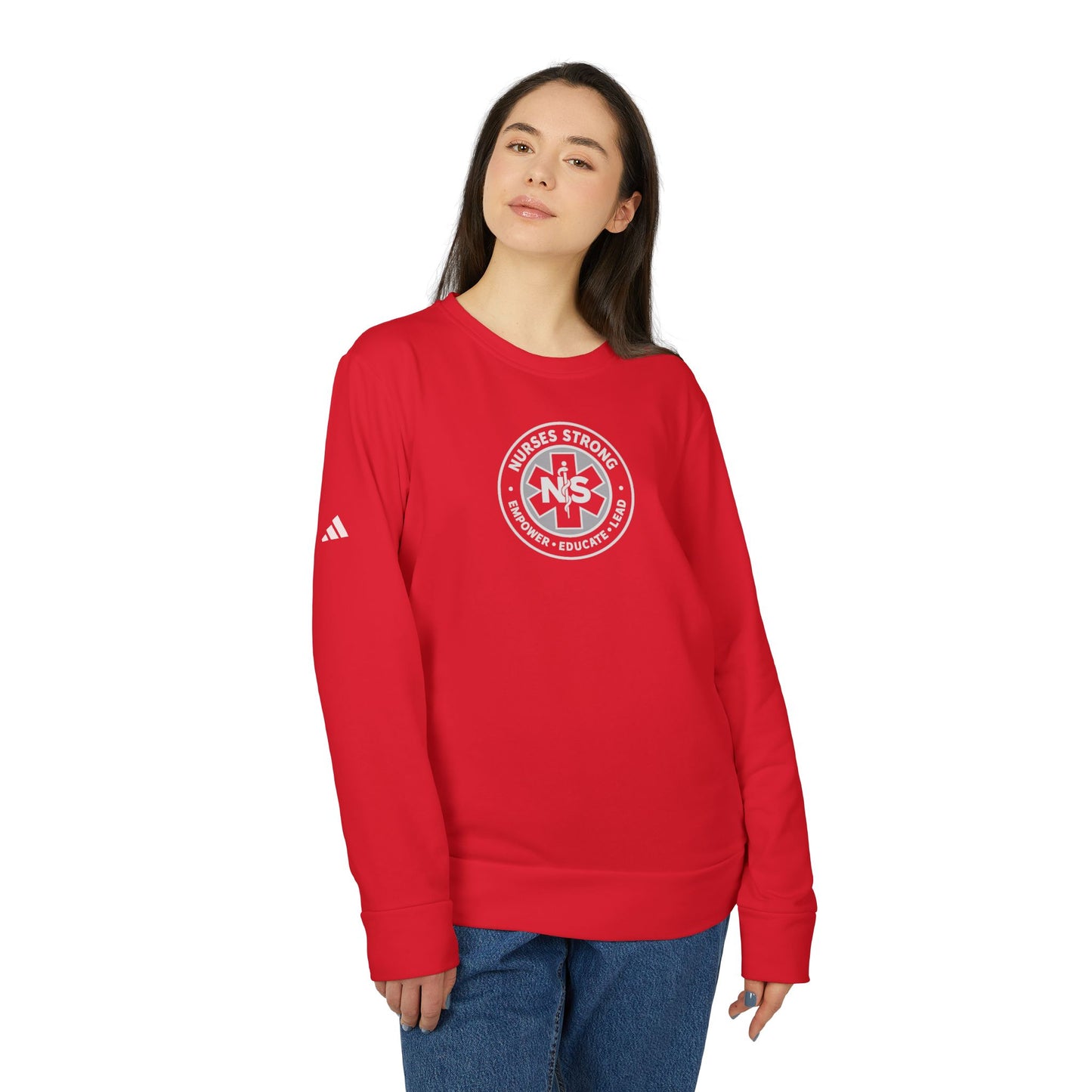 Adidas Caduceus Cozy Unisex Fleece Sweatshirt for Everyday Comfort, Streetwear Style, Casual Wear, Gift for Him/Her, Trendy Outerwear