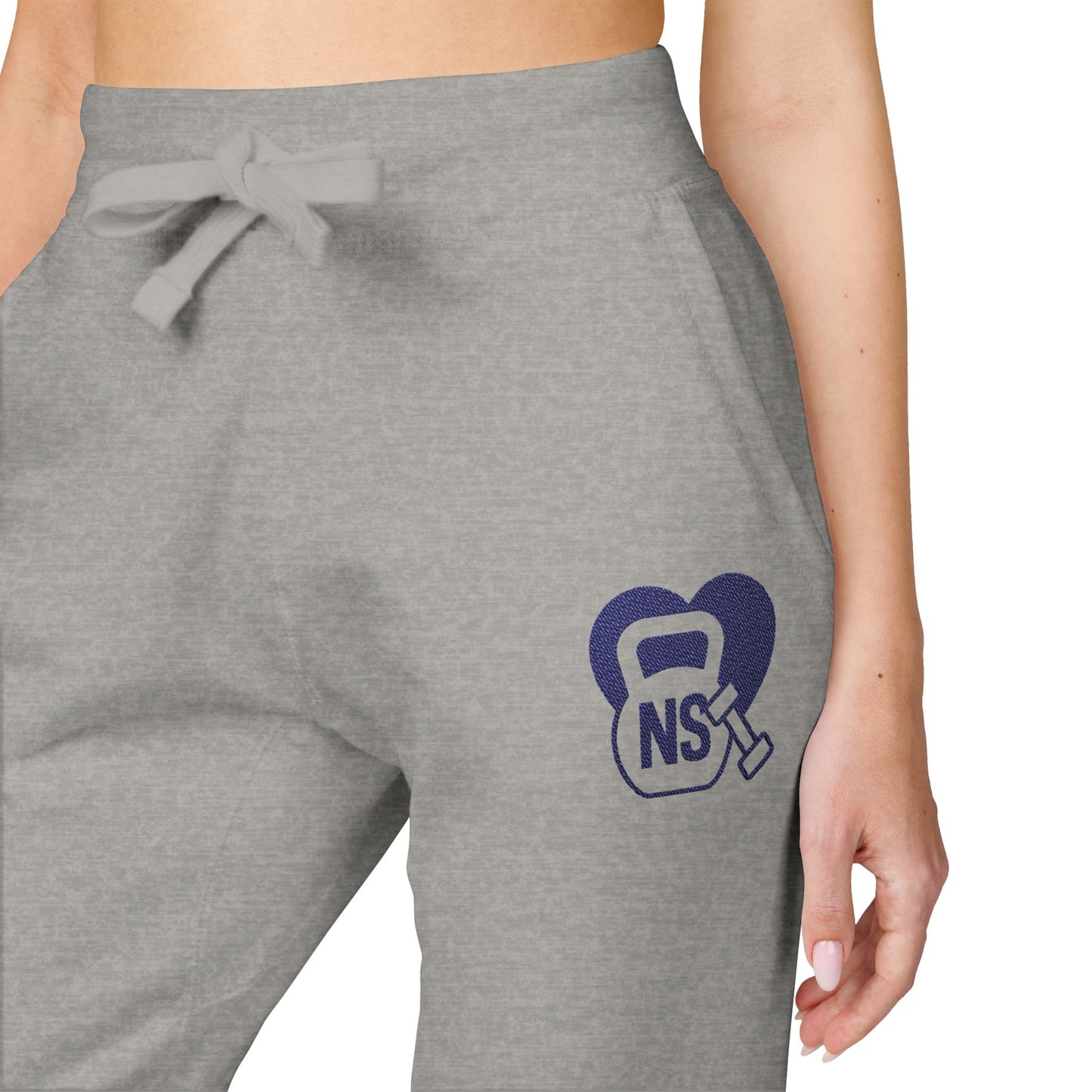Cozy Embroidered Unisex Fleece Sweatpants, Comfortable Lounge Pants, Perfect for Relaxing, Gifts for Him/Her, Casual Style, Everyday Wear