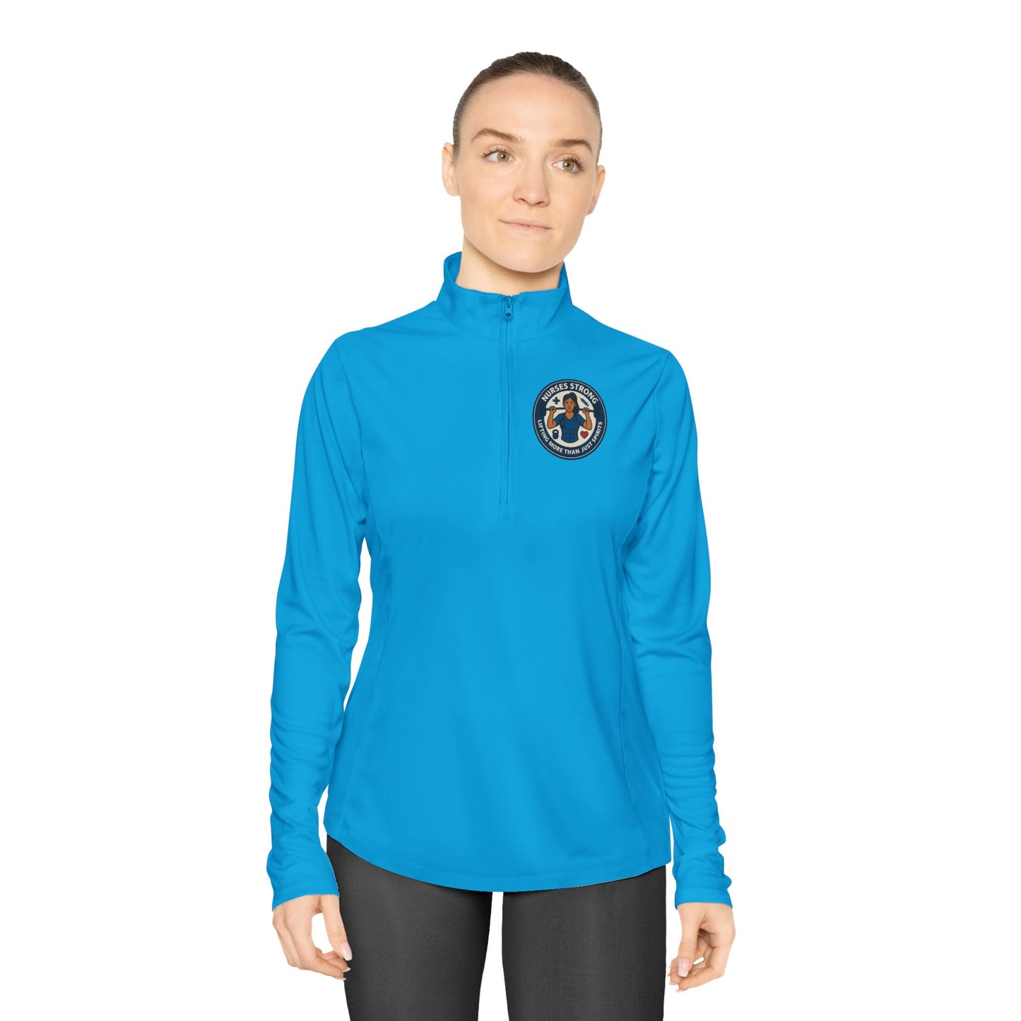 Ladies Quarter-Zip Pullover Sweater, Cozy Sportswear, Stylish Activewear, Perfect for Fall, Great Gift for Her, Casual Outing Outfit
