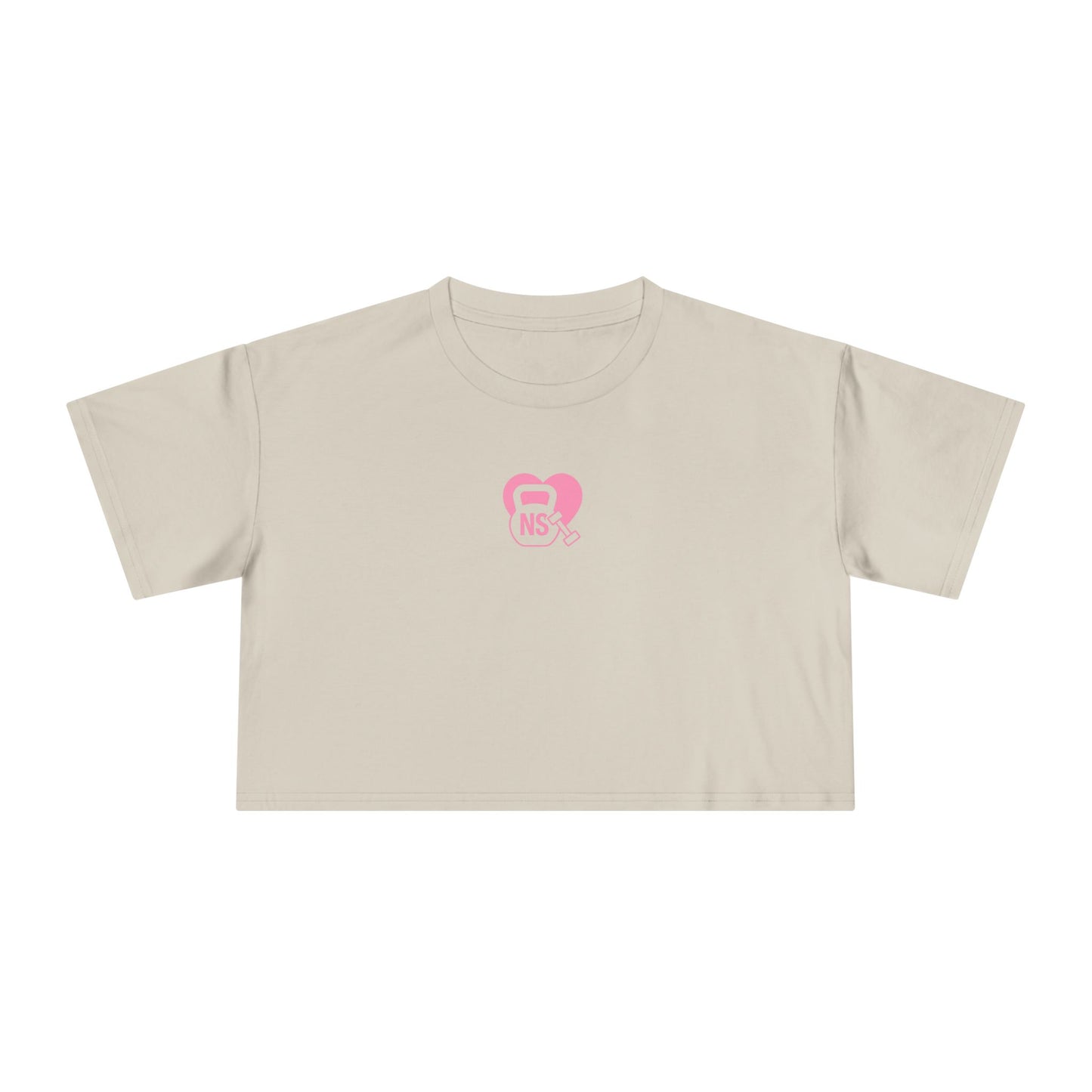 Cute Women's Crop Tee with KB/DB Heart Design, Trendy Summer Top, Casual Wear, Gift for Her, Stylish Festival Shirt, Everyday Fashion