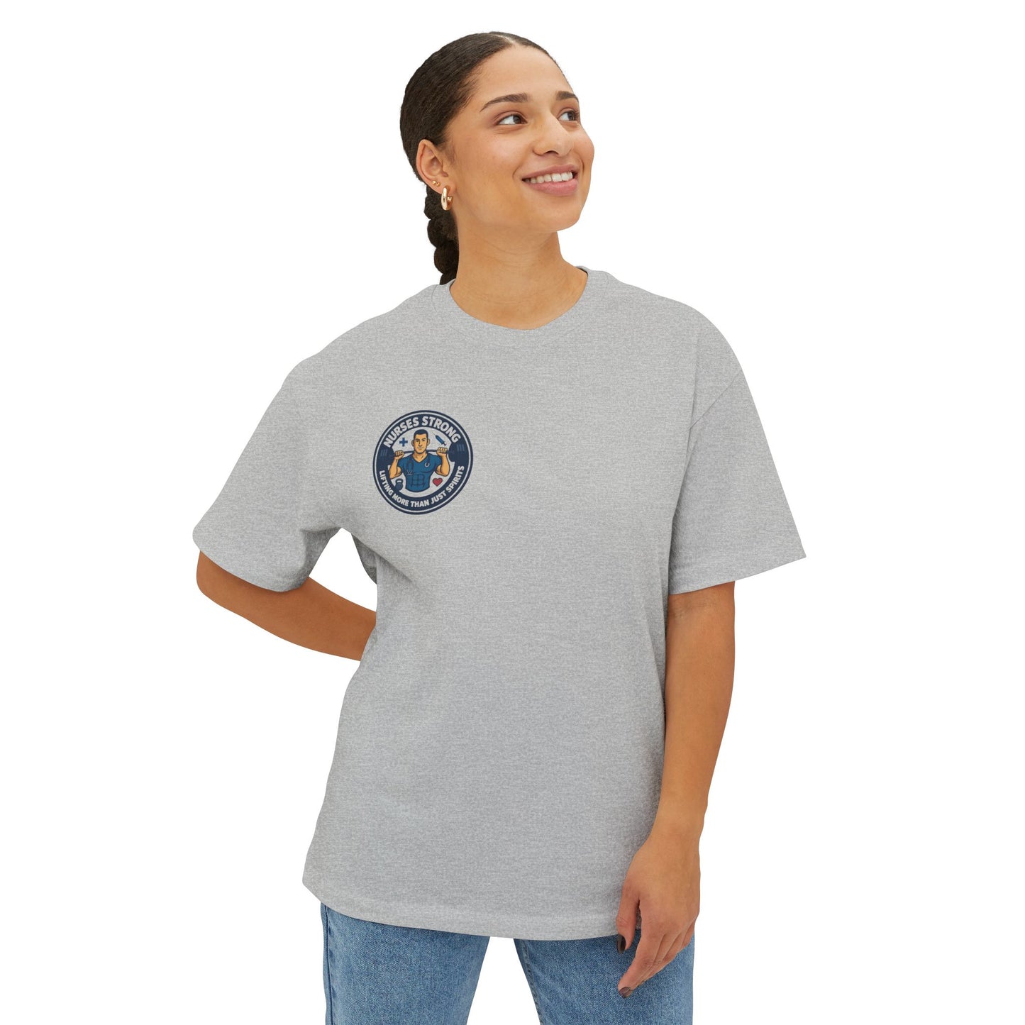 Nurses Strong Oversized Tee, Unisex Graphic Tee, Gift for Healthcare Workers, Comfortable Casual Wear, Medical Appreciation Shirt