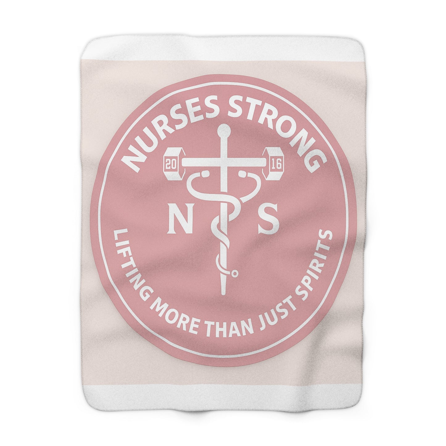 Nurses Strong Sherpa Fleece Blanket | Cozy Gift for Healthcare Workers, Nurses Appreciation, Hospital Stay, Self-Care, Home Décor