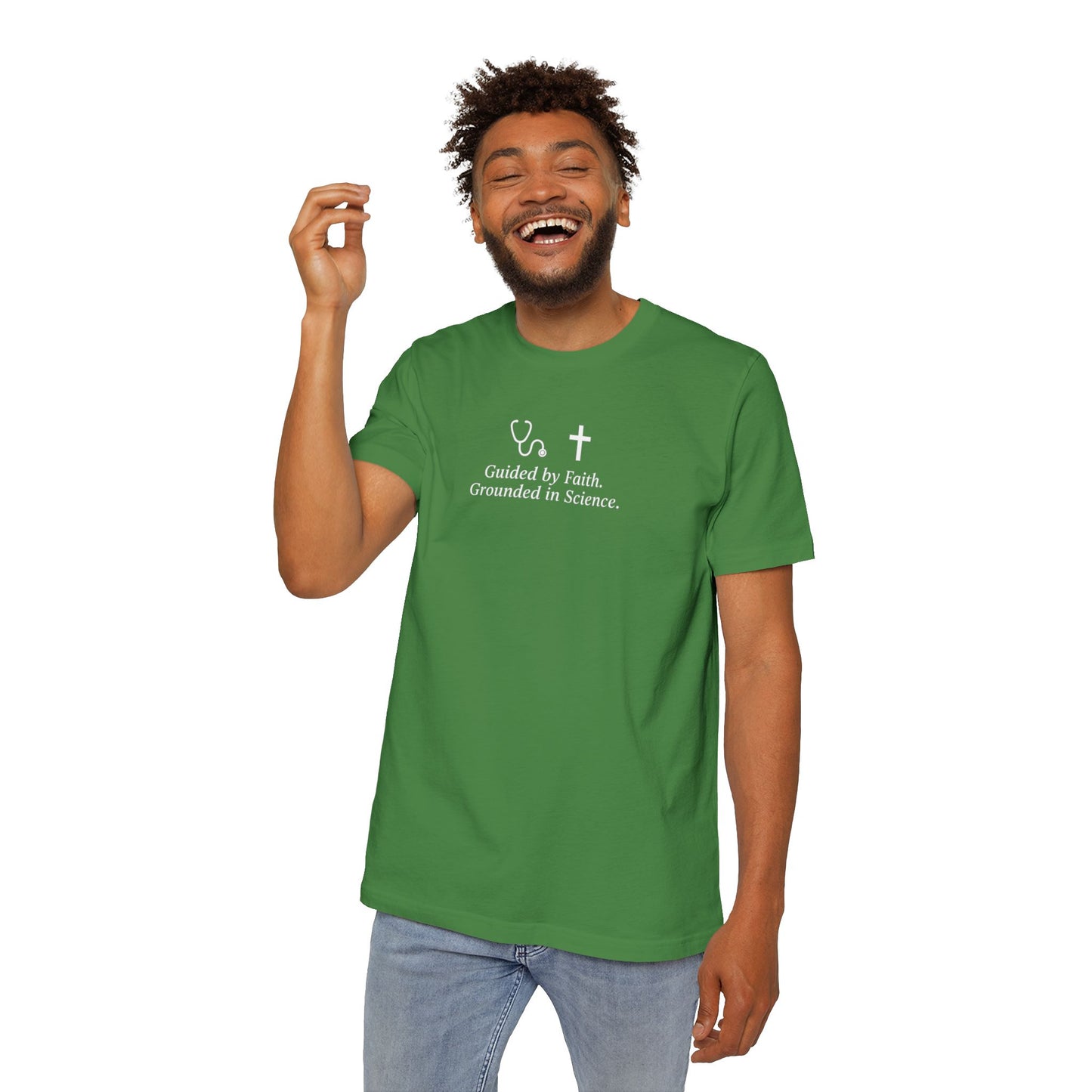 Faith and Science T-Shirt | Casual Wear, USA-Made