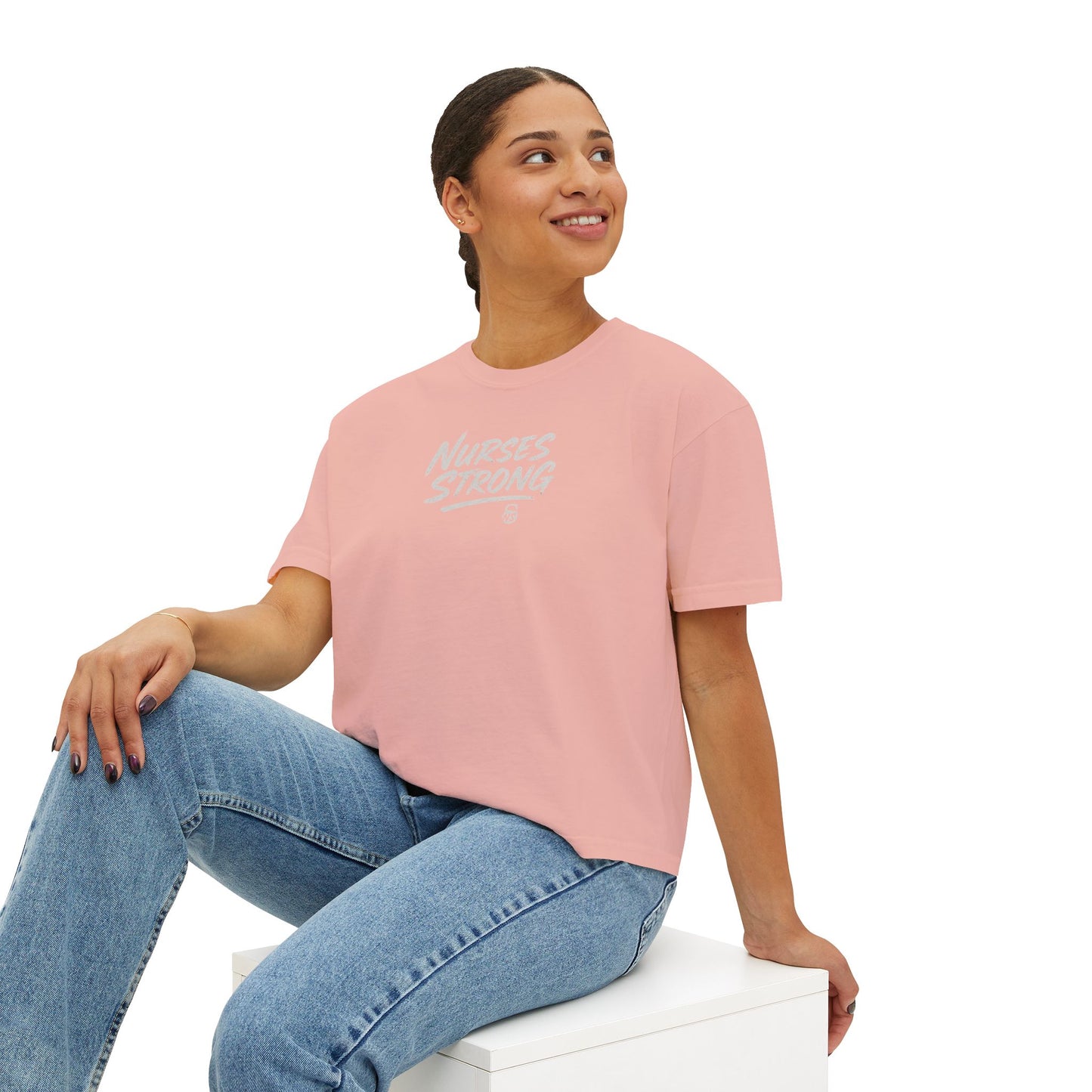 NightShifer for Life Trendy Boxy Tee, Everyday Comfort Top, Relaxed Fit Tee for Women