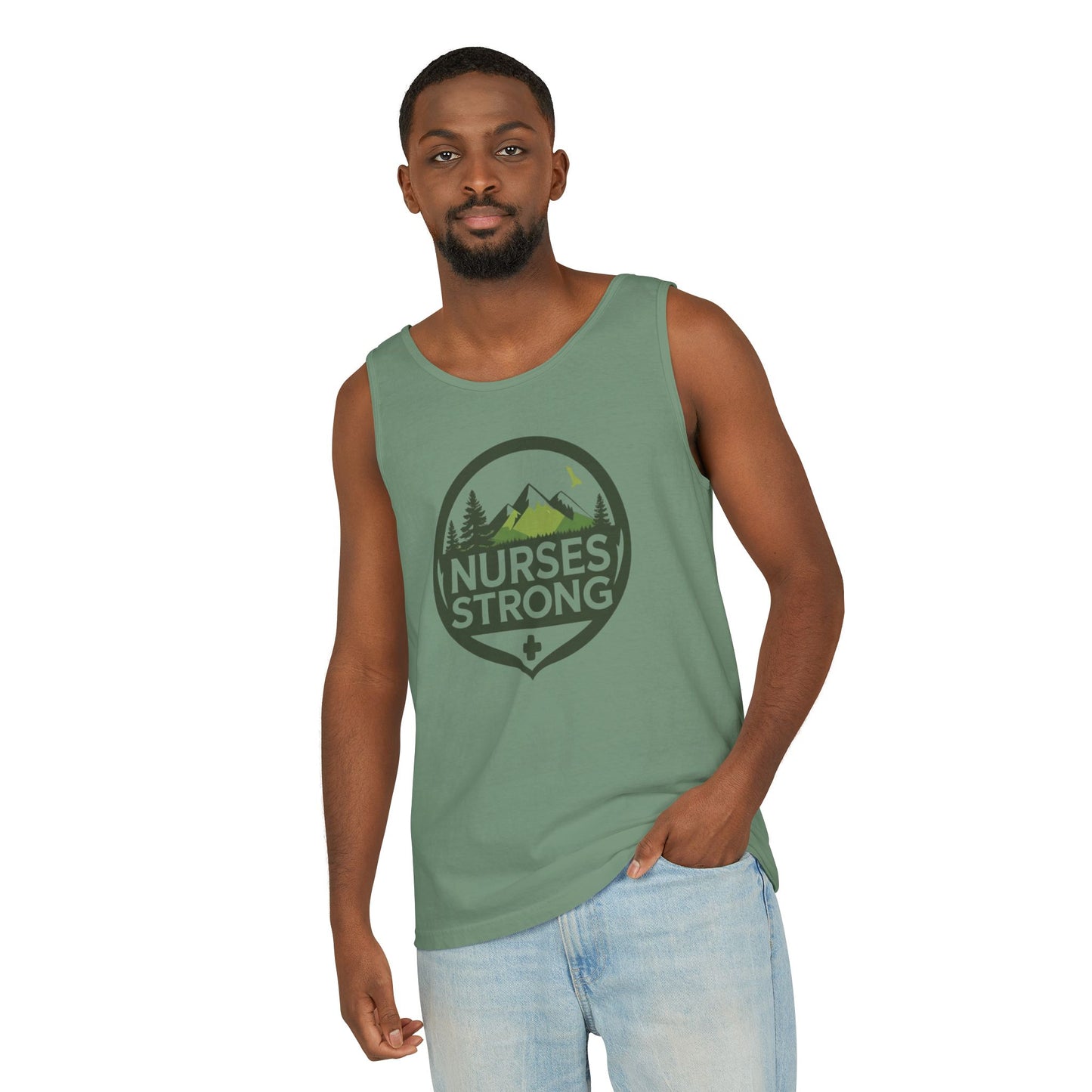 Nurses Strong Tank Top, Inspirational Relaxed Fit Sleeveless Shirt, Gifts for Healthcare Workers, Summer Casual Wear, Appreciation Gift