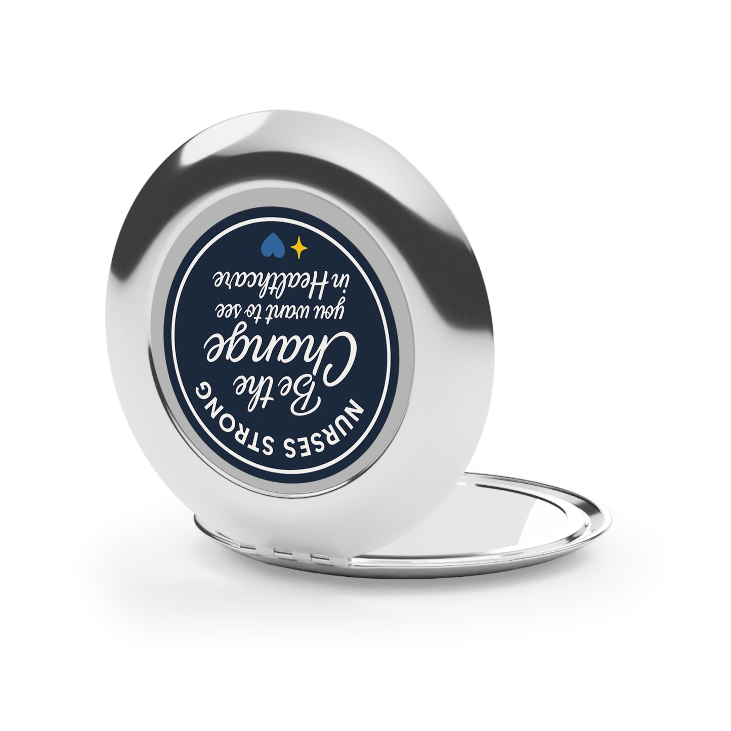 Nurse Motivational Compact Mirror, Inspirational Gift for Healthcare Workers, Travel Makeup Accessory, Nurses Day Present