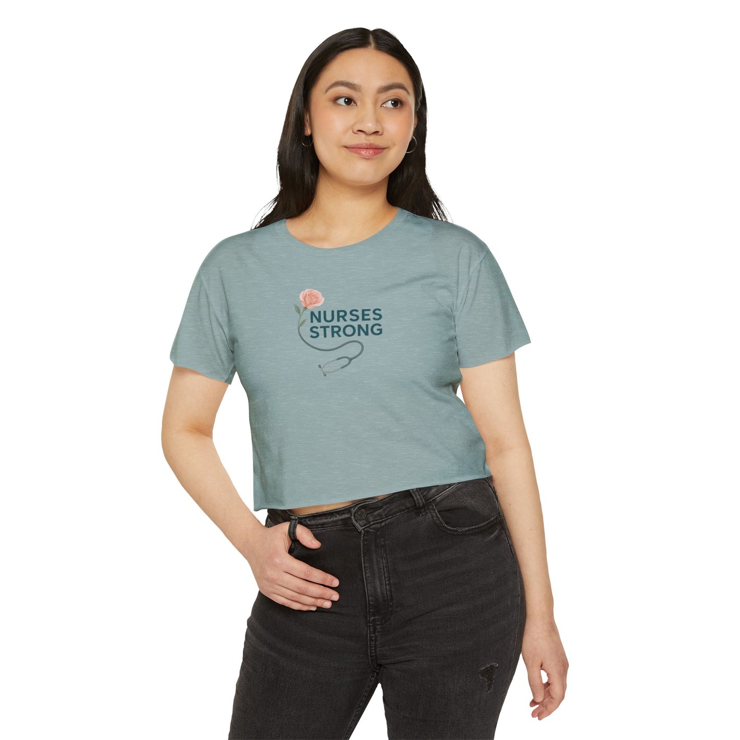 Flower/stethoscope  Festival Crop Top | Gift for Nurses,