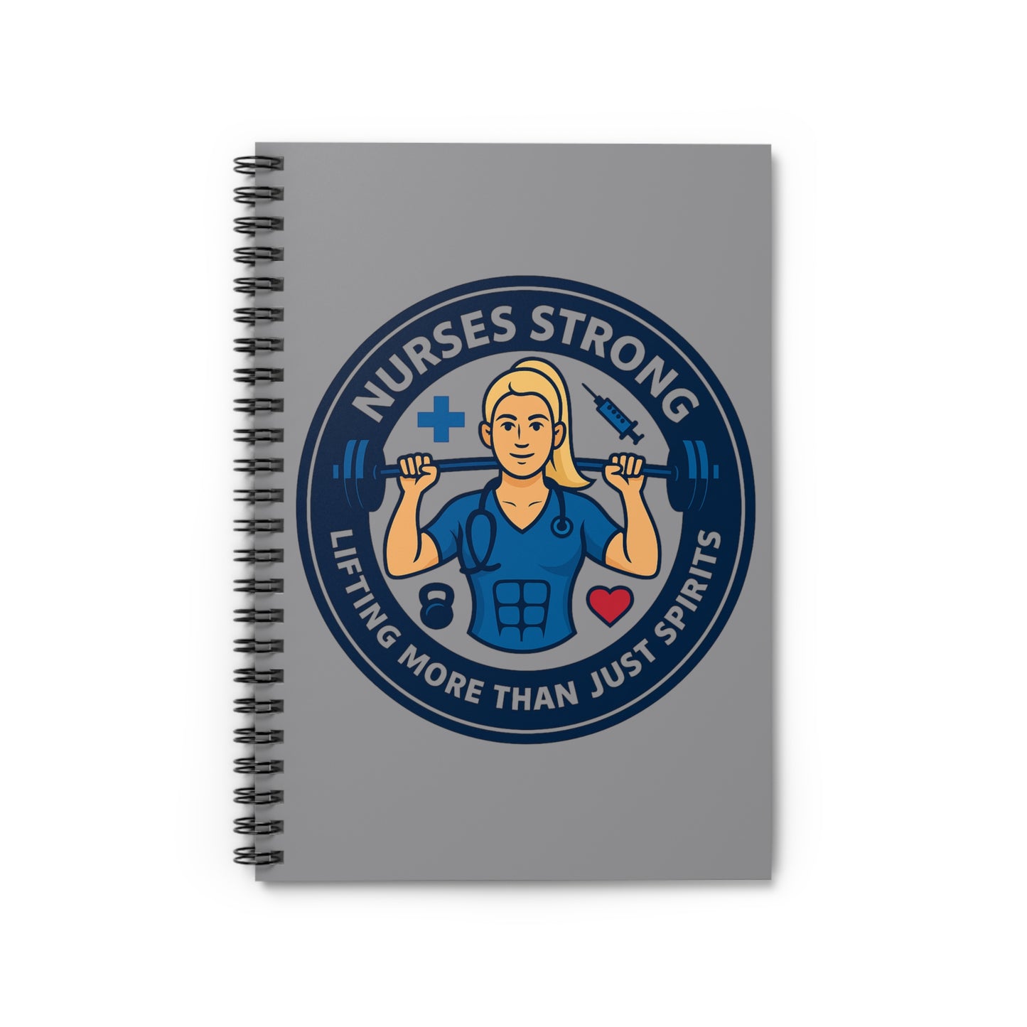 Empowered Nurse Spiral Notebook - Lifting More Than Just Spirits, Nurse Appreciation Gift, Healthcare Professional Journal, Fitness [...]
