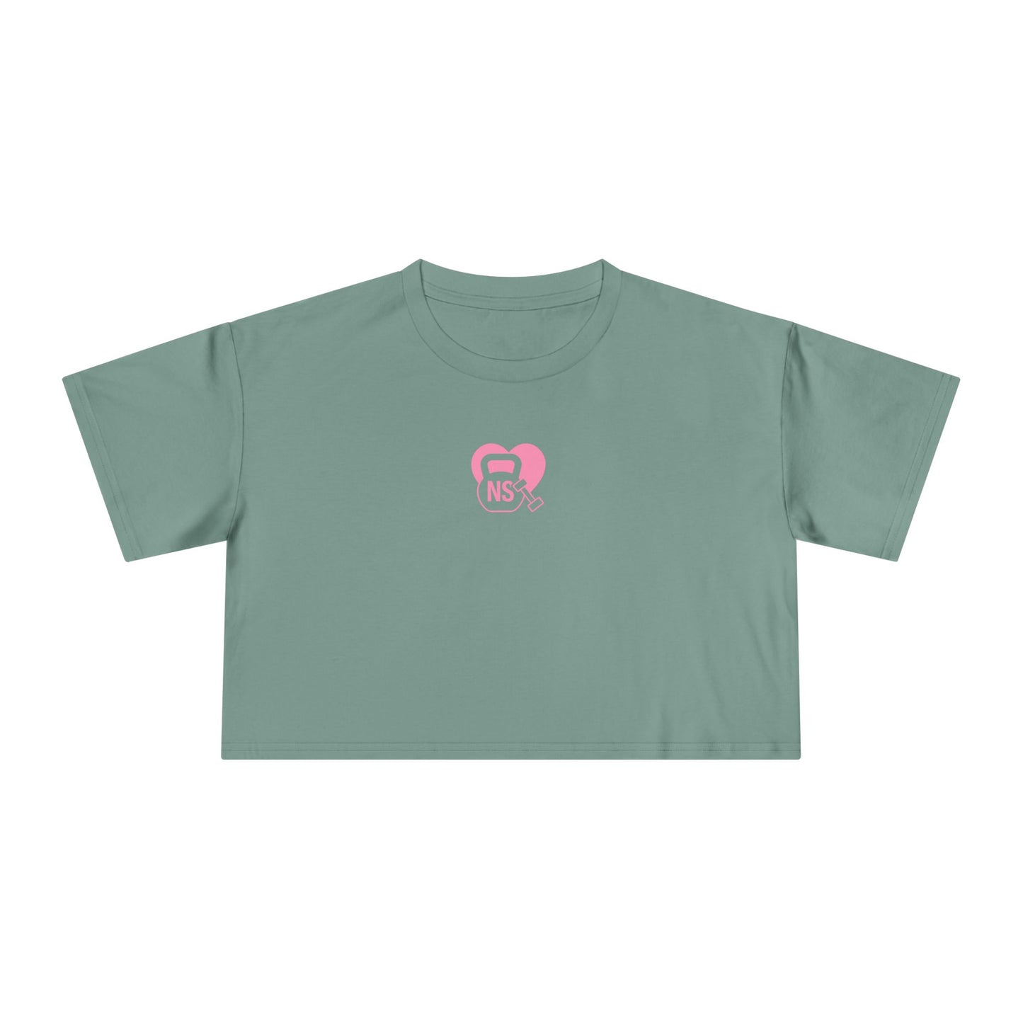 Cute Women's Crop Tee with KB/DB Heart Design, Trendy Summer Top, Casual Wear, Gift for Her, Stylish Festival Shirt, Everyday Fashion