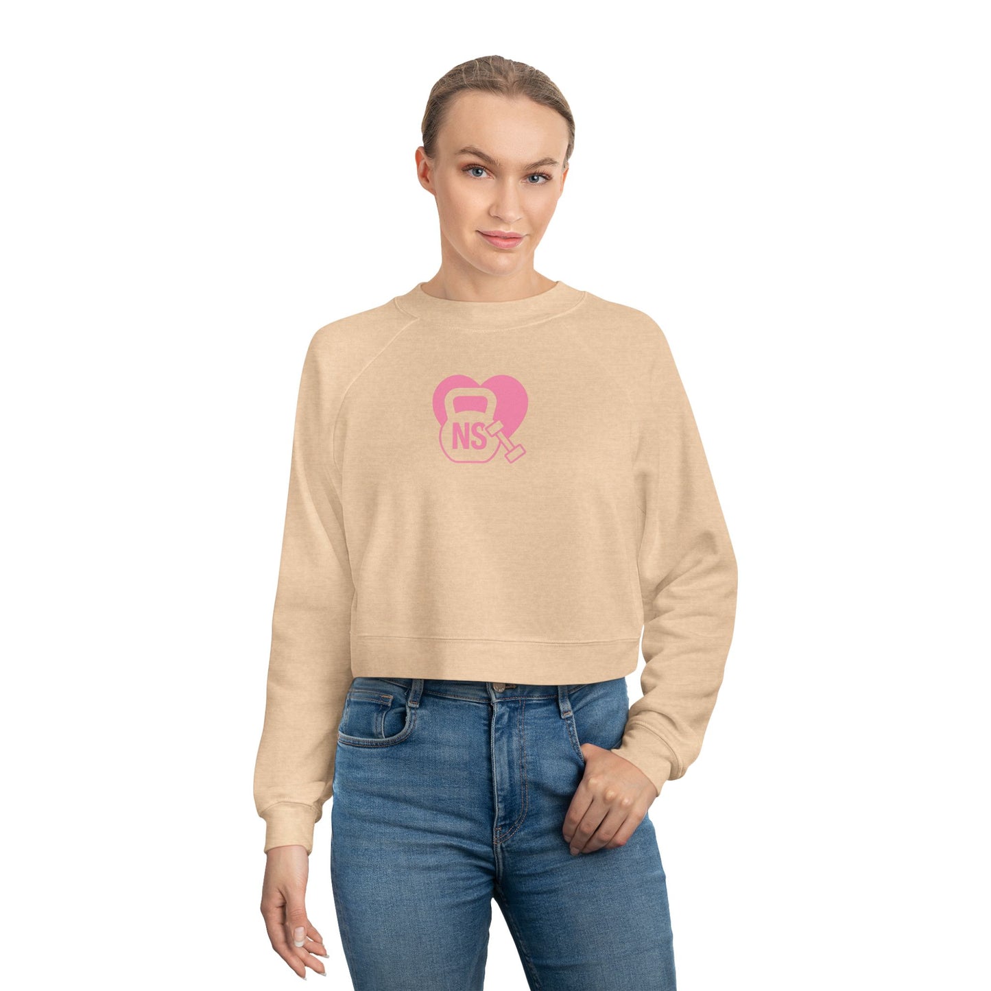 Nurses Strong Cropped Fleece Pullover, Women's Fitness Sweater, Stylish Nurse Gift, Motivational Workout Top, Cozy Athletic Wear