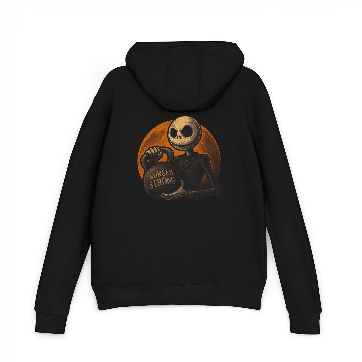NS Skellington Halloween Unisex Hoodie, Gifts for Nurses, Cozy Fall Wear, Medical Halloween Apparel, Nurse Appreciation