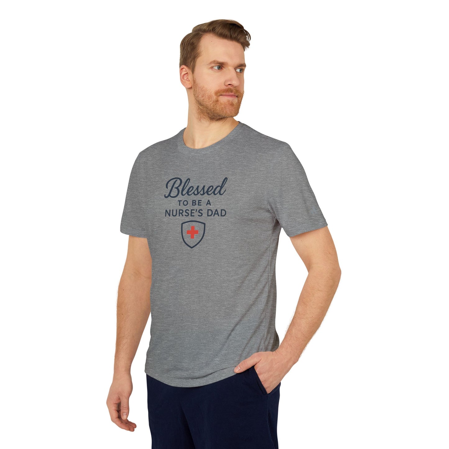 Blessed to Be a Nurse's Dad Unisex Sport T-shirt | Father's Day Gift, Nursing Dad Shirt, Nurse Appreciation, Sportswear, Gift for Dad