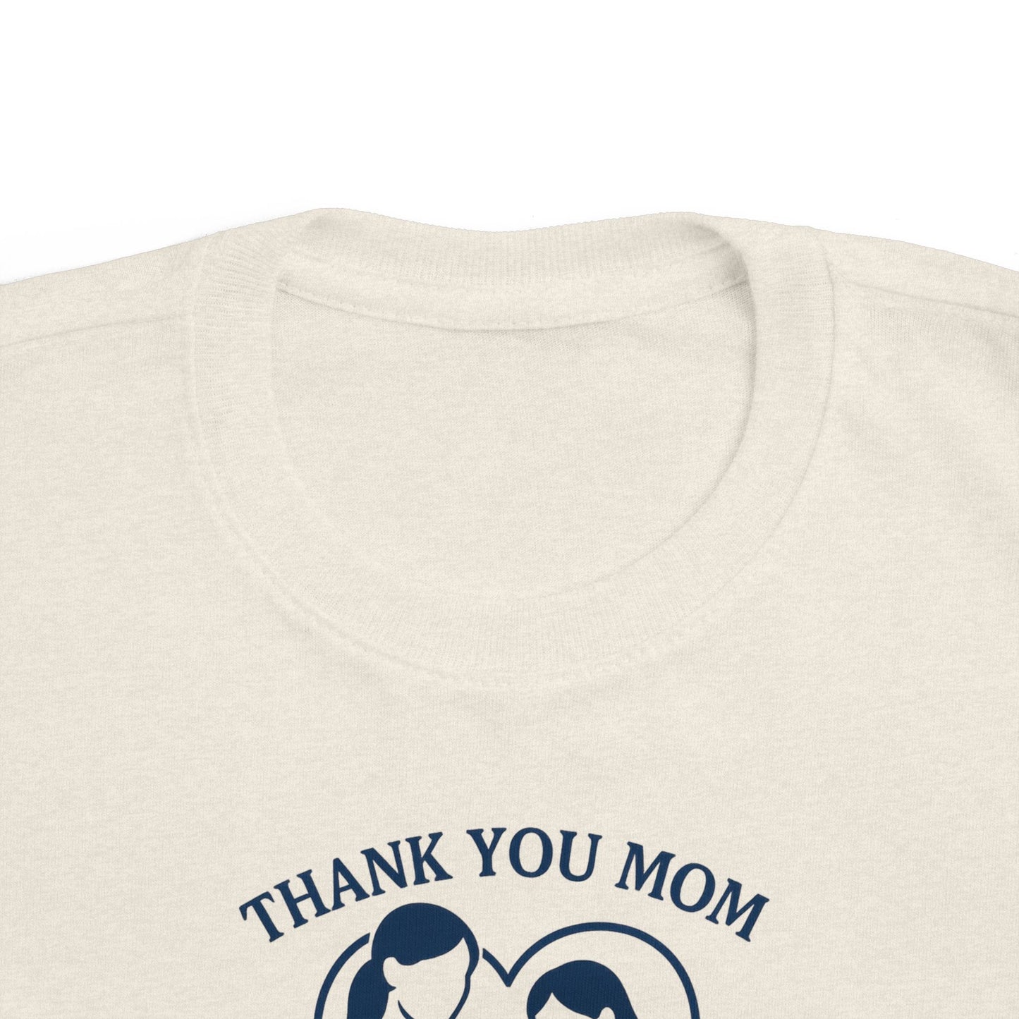 Toddler's Thank You Mom Tee, Cute Toddler Shirt, Kids' Gift for Mother's Day, Birthday Party Outfit, Comfy Jersey T-Shirt