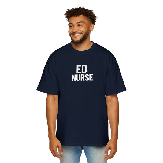 ED Nurse Heavy Tee for Healthcare Heroes, Nurse Appreciation Gift, Oversized T-Shirt, Medical Professional Wear, Nursing School Essentials