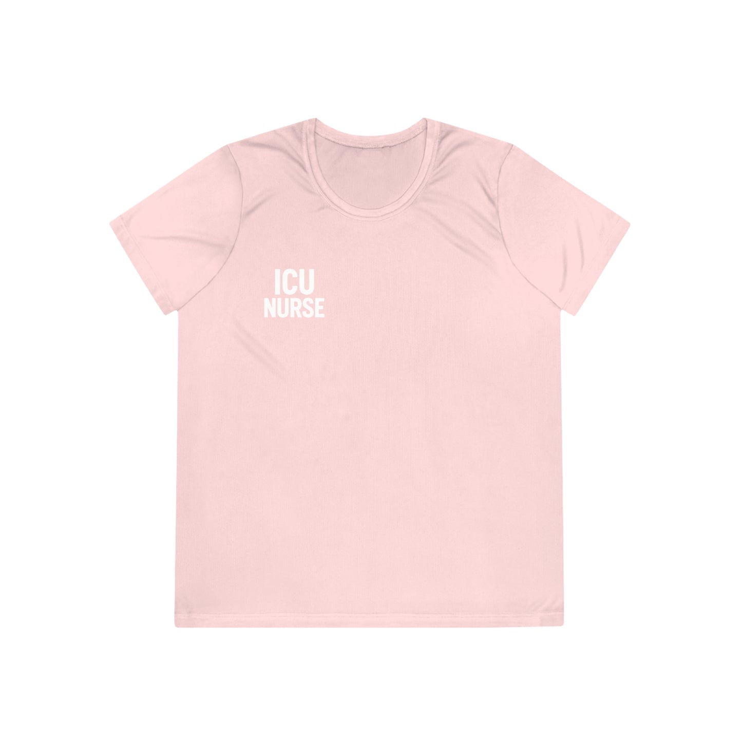 ICU Nurse Ladies Competitor Tee, Soft Fitness Shirt, Casual Nurse Top, Workout Tee for Healthcare Workers, Gift for Nurses