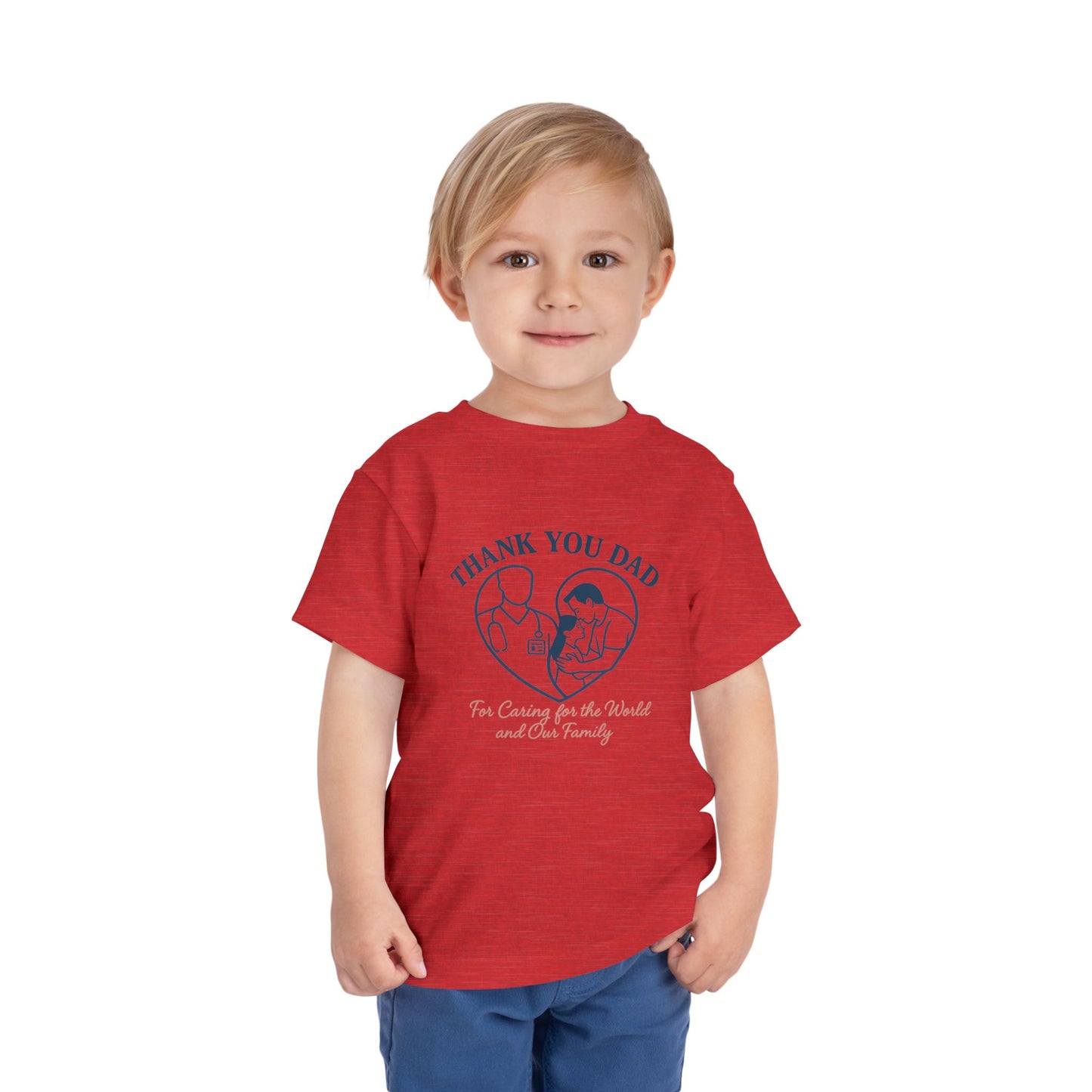 Thank You Dad Toddler Tee, Kids Nurses Appreciation Shirt, Father's Day Gift, Toddler Short Sleeve T-Shirt, Cute Baby Tee