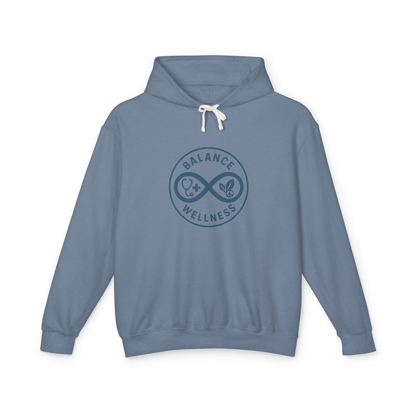 Balance Wellness Design, Cozy Gift for Mindfulness, Lightweight Hooded Sweatshirt, Yoga, Fitness, Relaxation, Self-Care