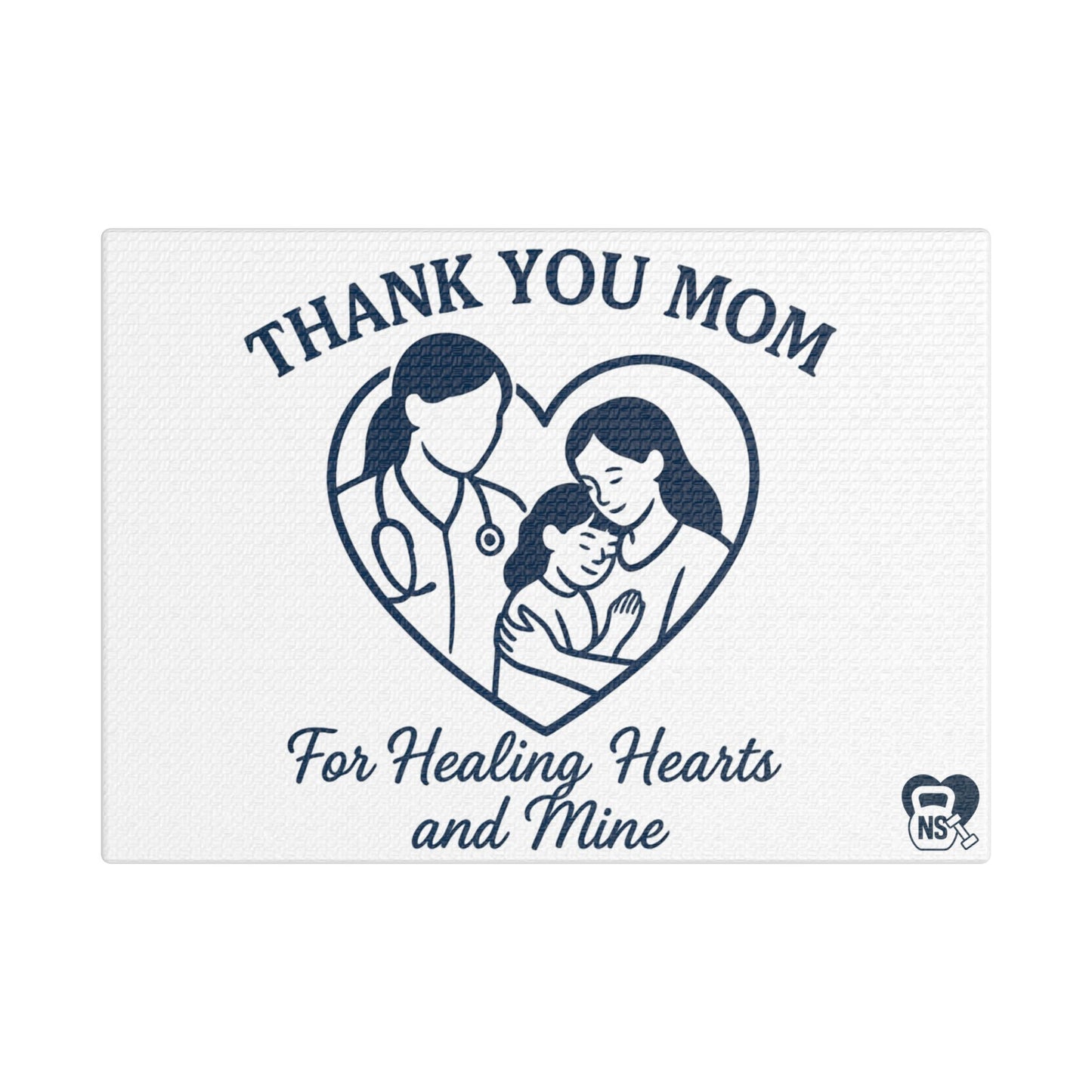 Heartfelt Thank You Canvas Art for Mom, Gift for Mother's Day, Healing Hearts Decor, Family Love Art, Wall Decor for Caregivers