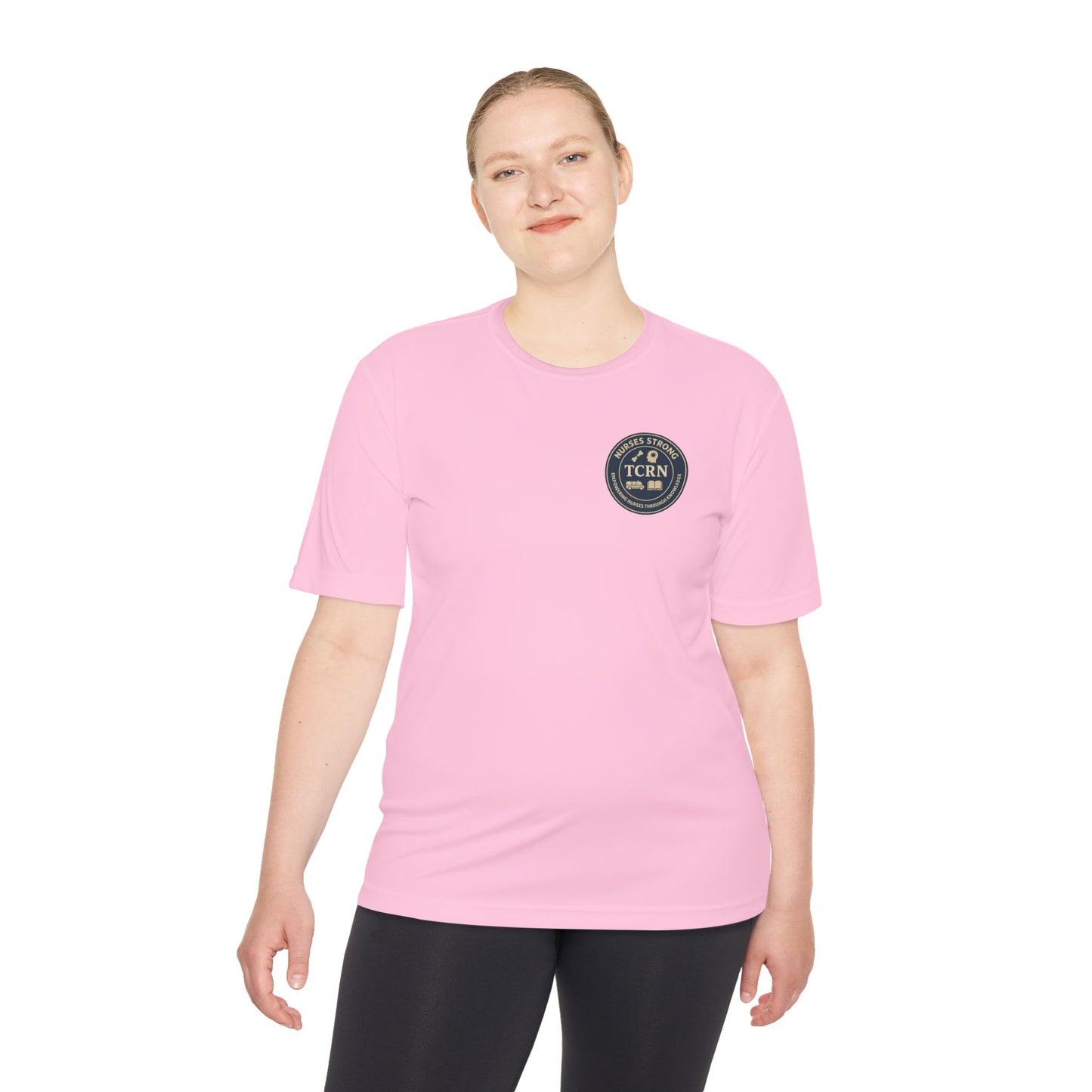 TCRN Nurses Strong Unisex Moisture Wicking Tee - Workout Shirt, Gift for Nurses, Health Care Apparel, Fitness Clothing, Team Spirit Fashion