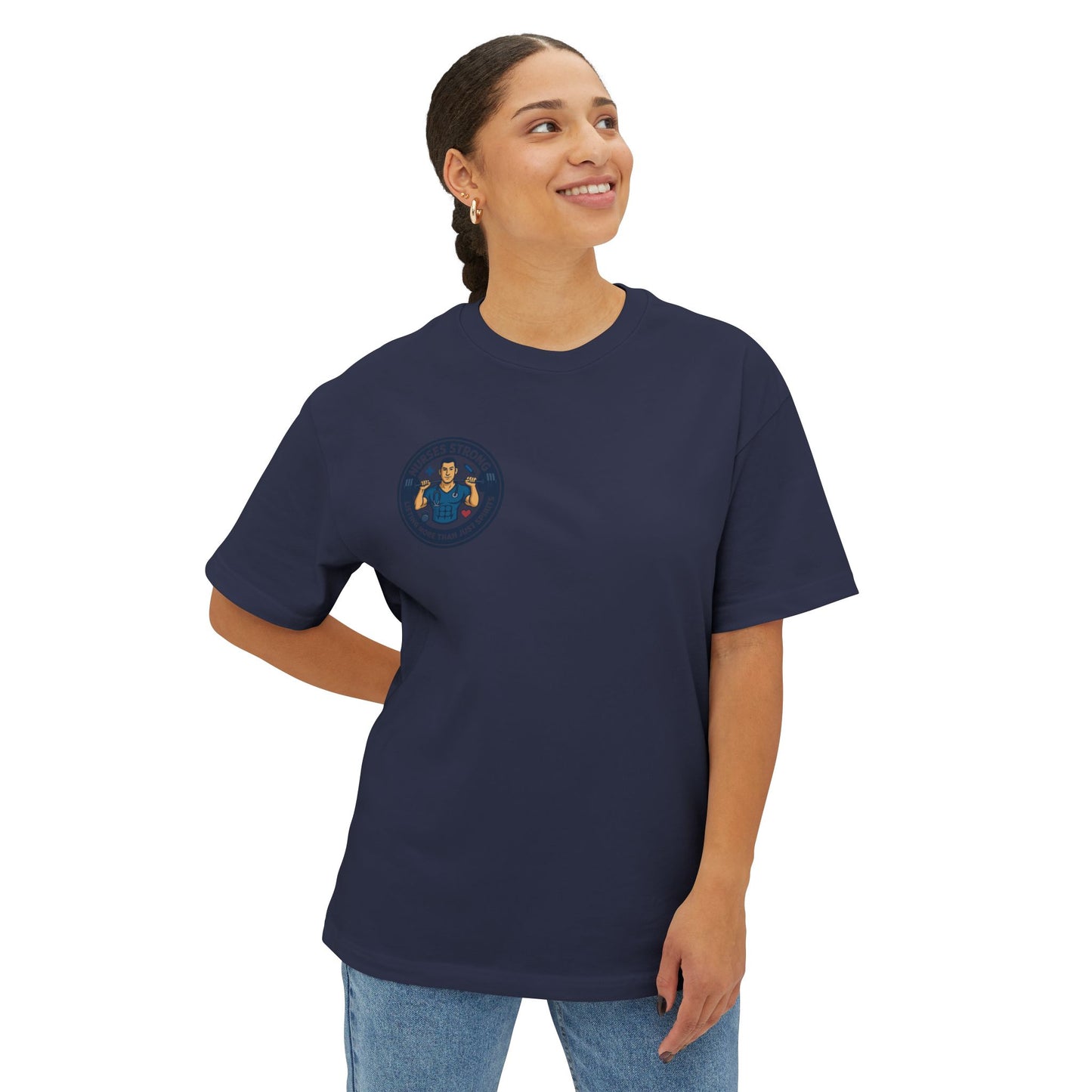 Nurses Strong Oversized Tee, Unisex Graphic Tee, Gift for Healthcare Workers, Comfortable Casual Wear, Medical Appreciation Shirt