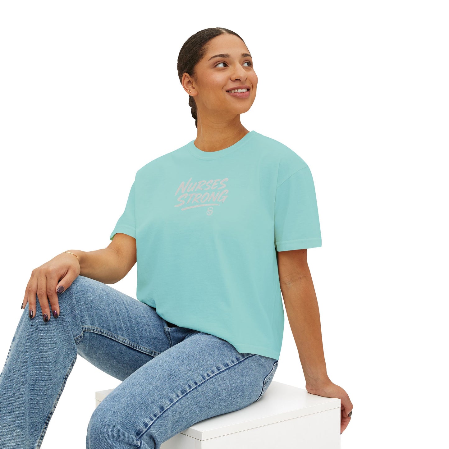 NightShifer for Life Trendy Boxy Tee, Everyday Comfort Top, Relaxed Fit Tee for Women