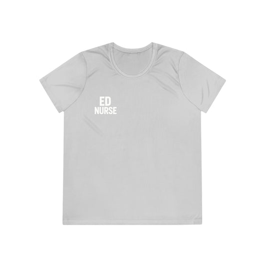 ED Nurse Ladies Athletic Tee - Fitness Shirt for Women, Workout Top, Gym Apparel, Sports T-shirt, Running Top